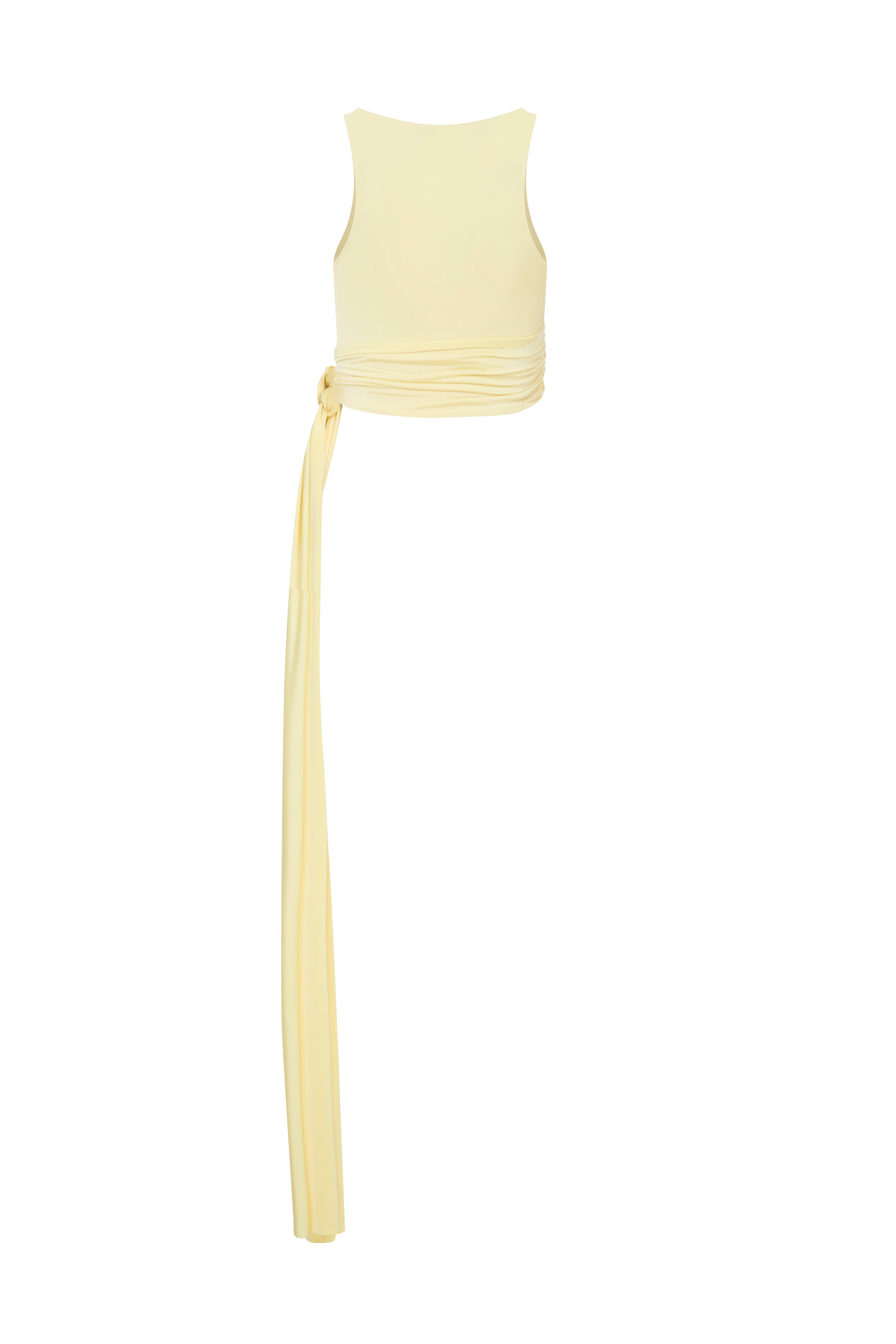 LUA HALTER YAKA CROP TOP BUTTER YELLOW