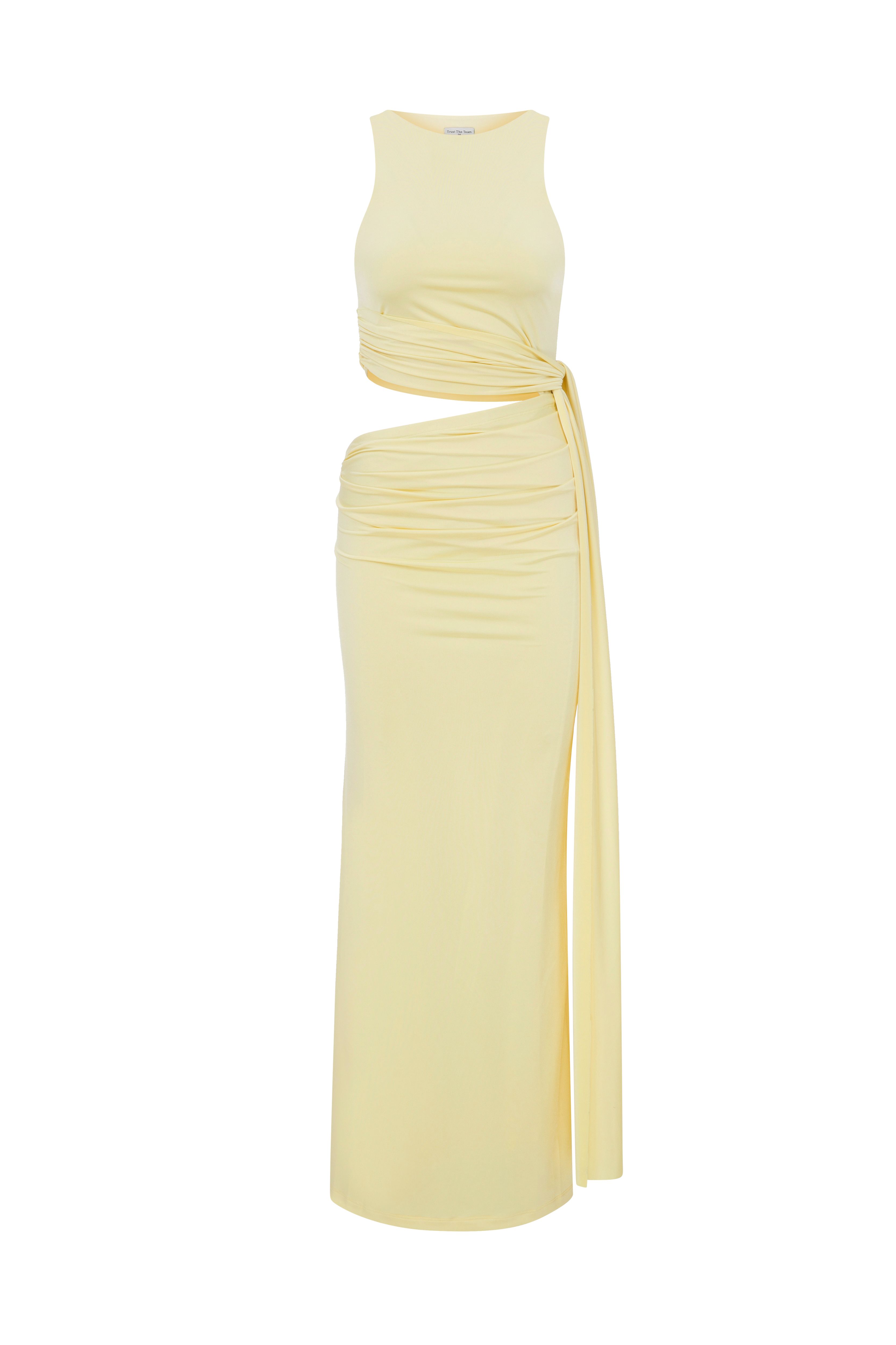 GIZY BUTTER YELLOW ELBİSE