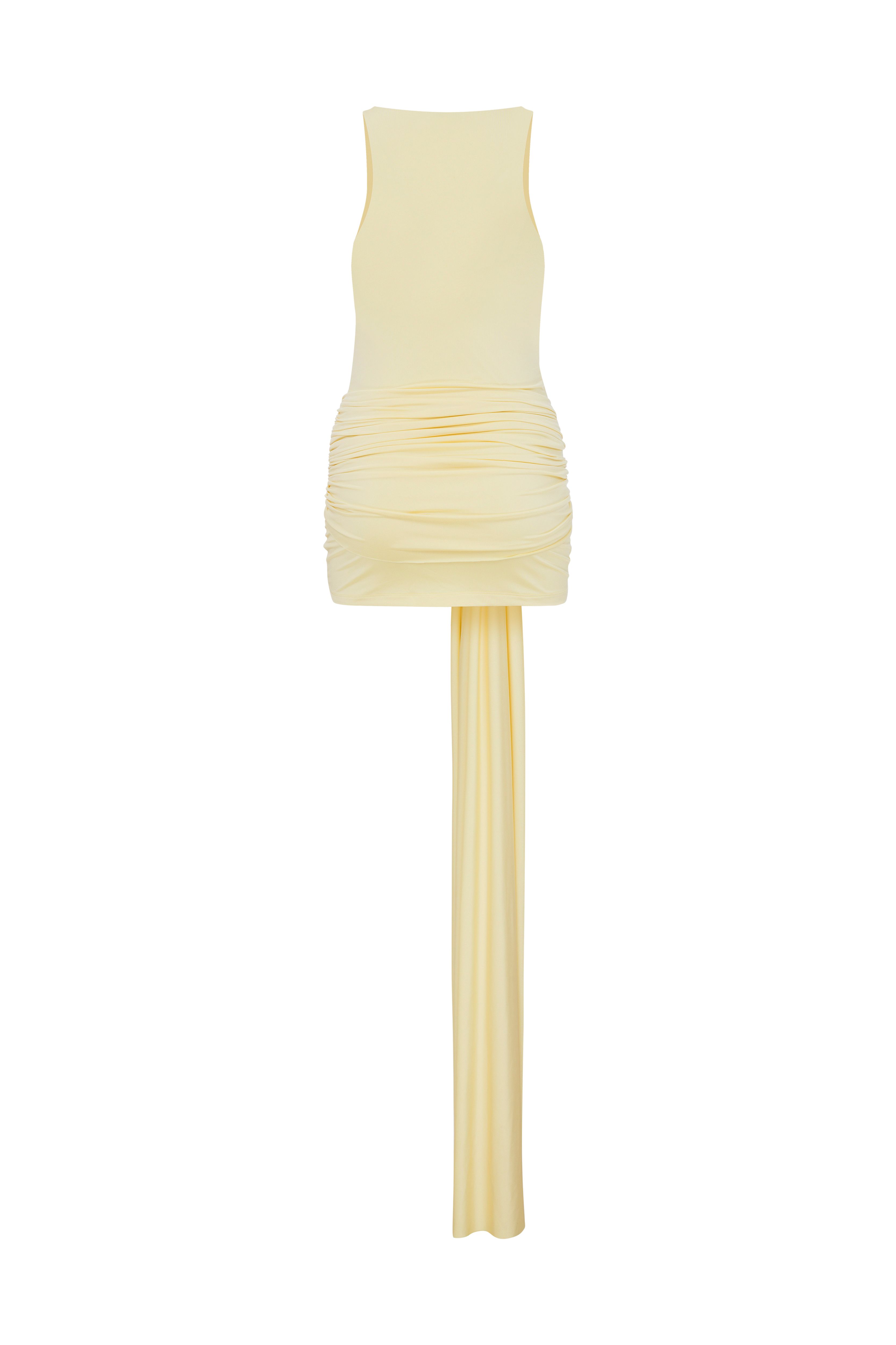 EMMA HALTER YAKA ELBİSE BUTTER YELLOW