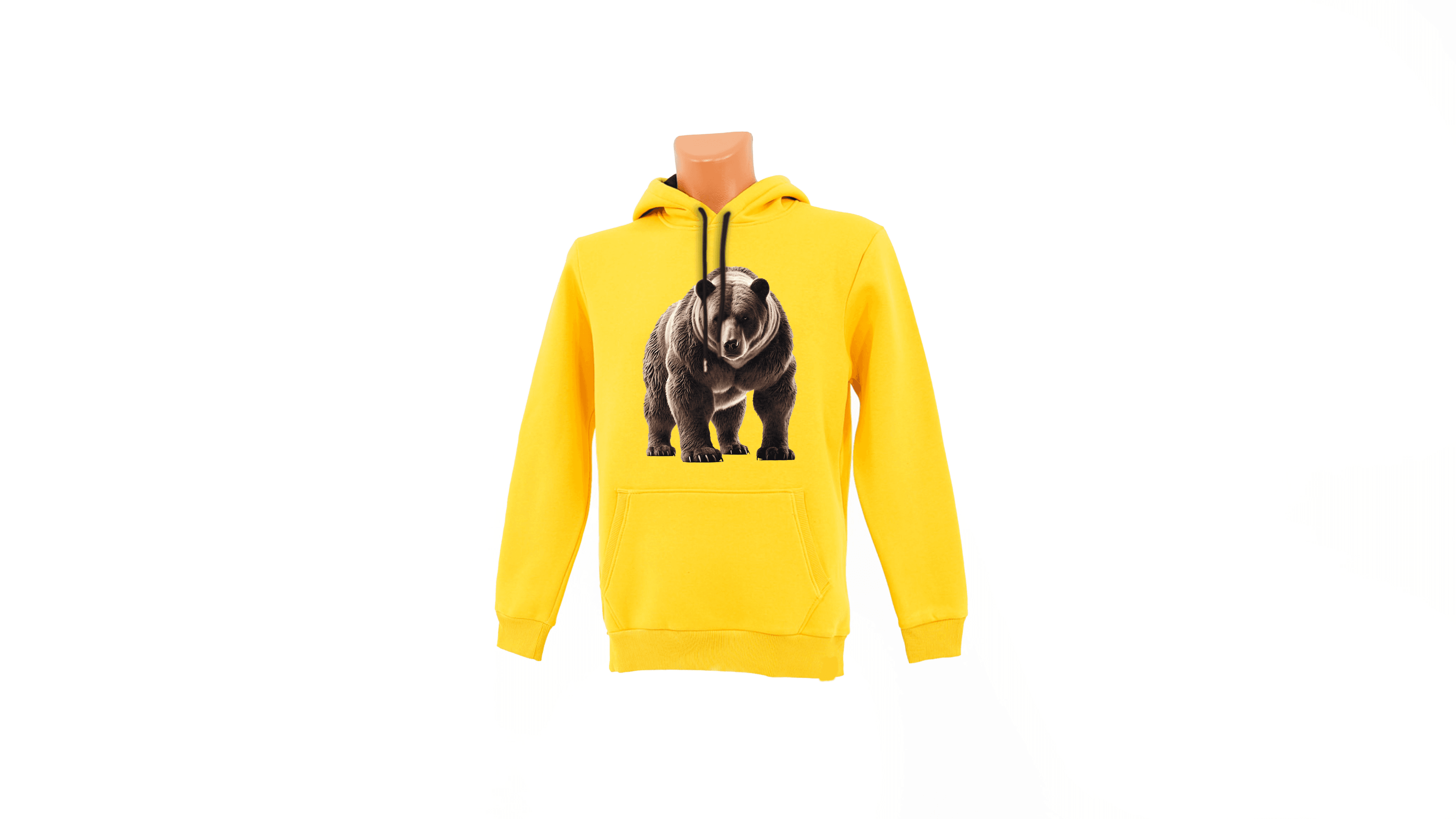 Ayı baskılı Sweatshirt - Sarı