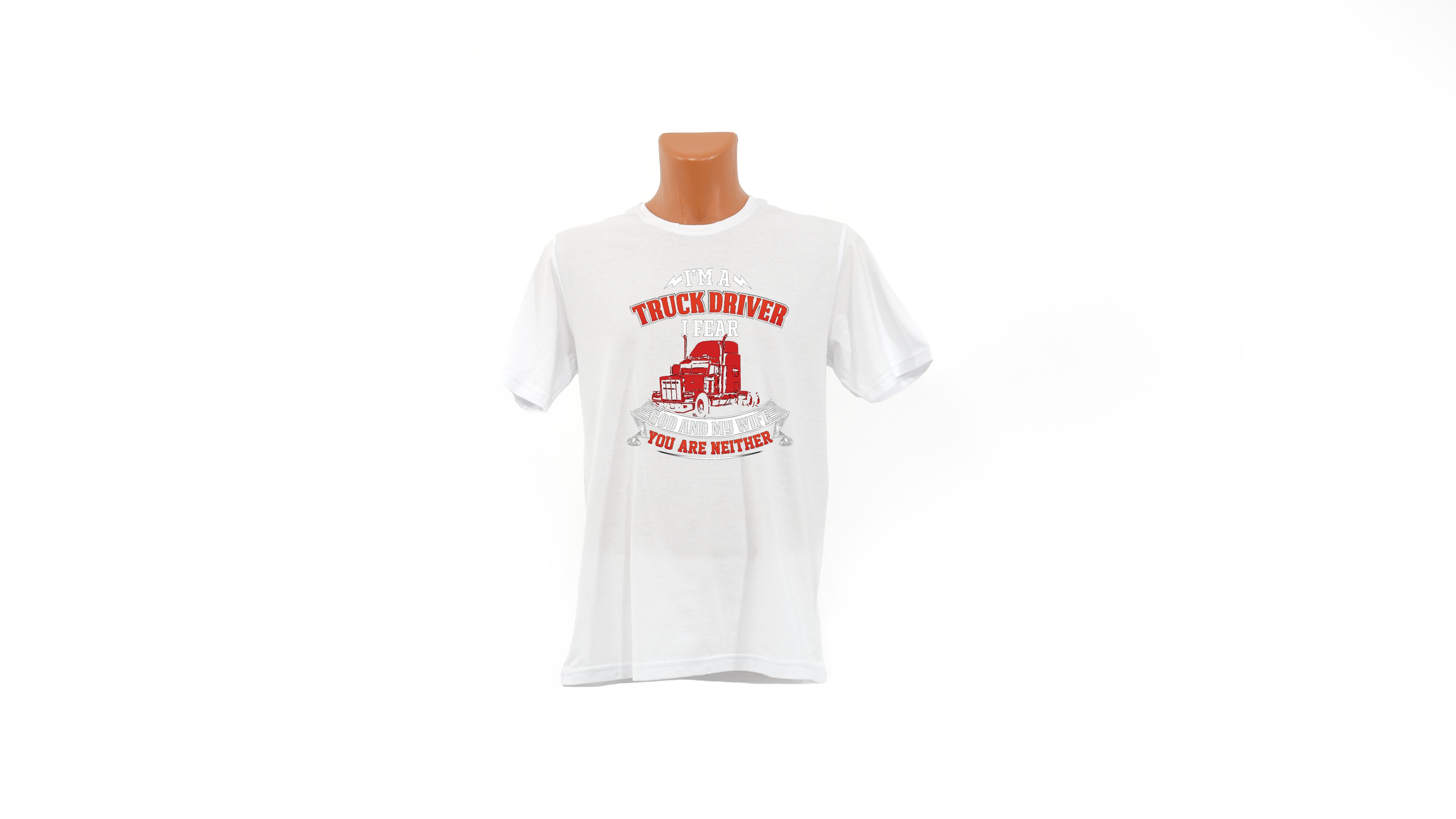 Truck Driver T-shirt - White