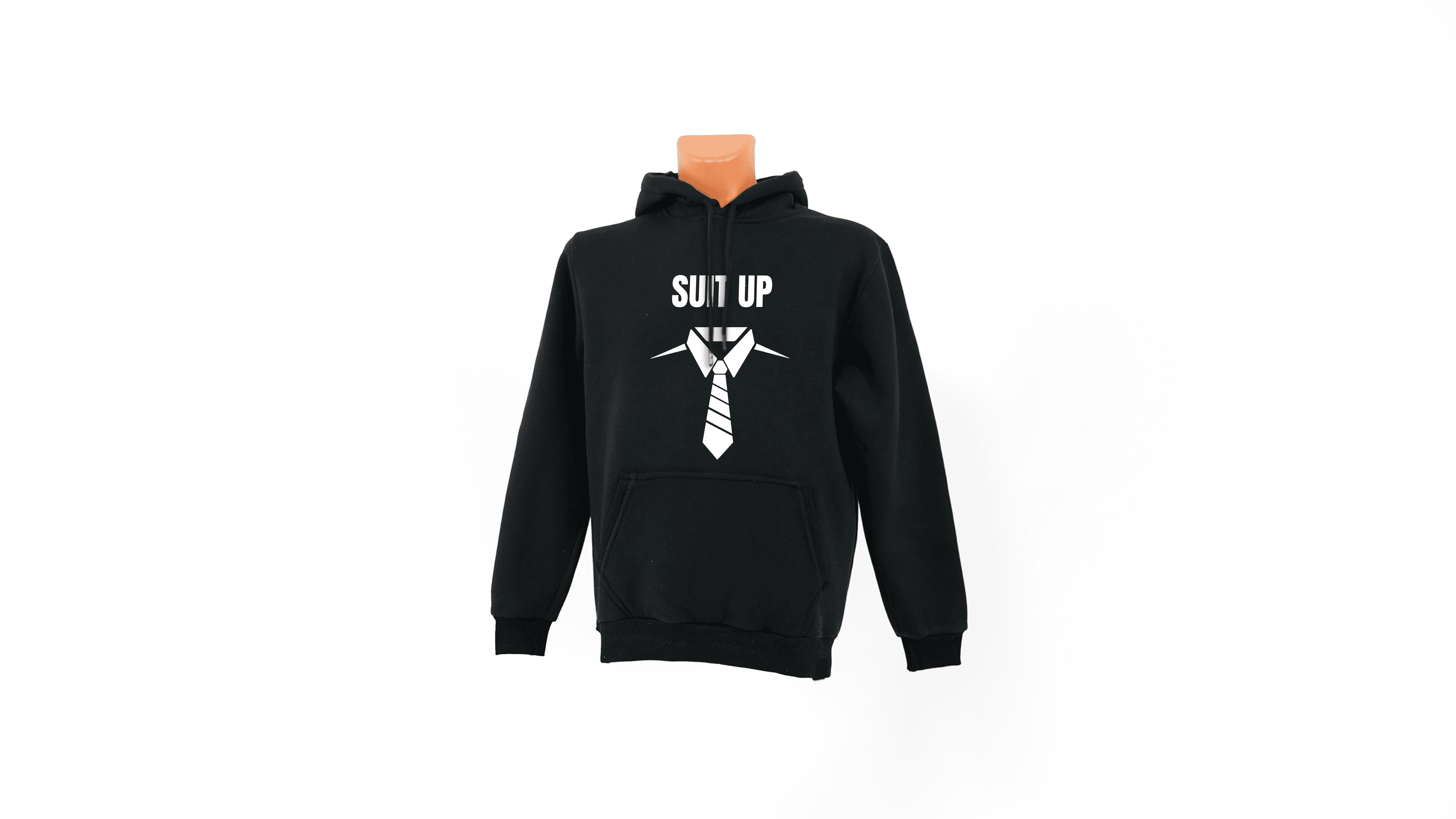 Suit Up baskılı Sweatshirt - Siyah