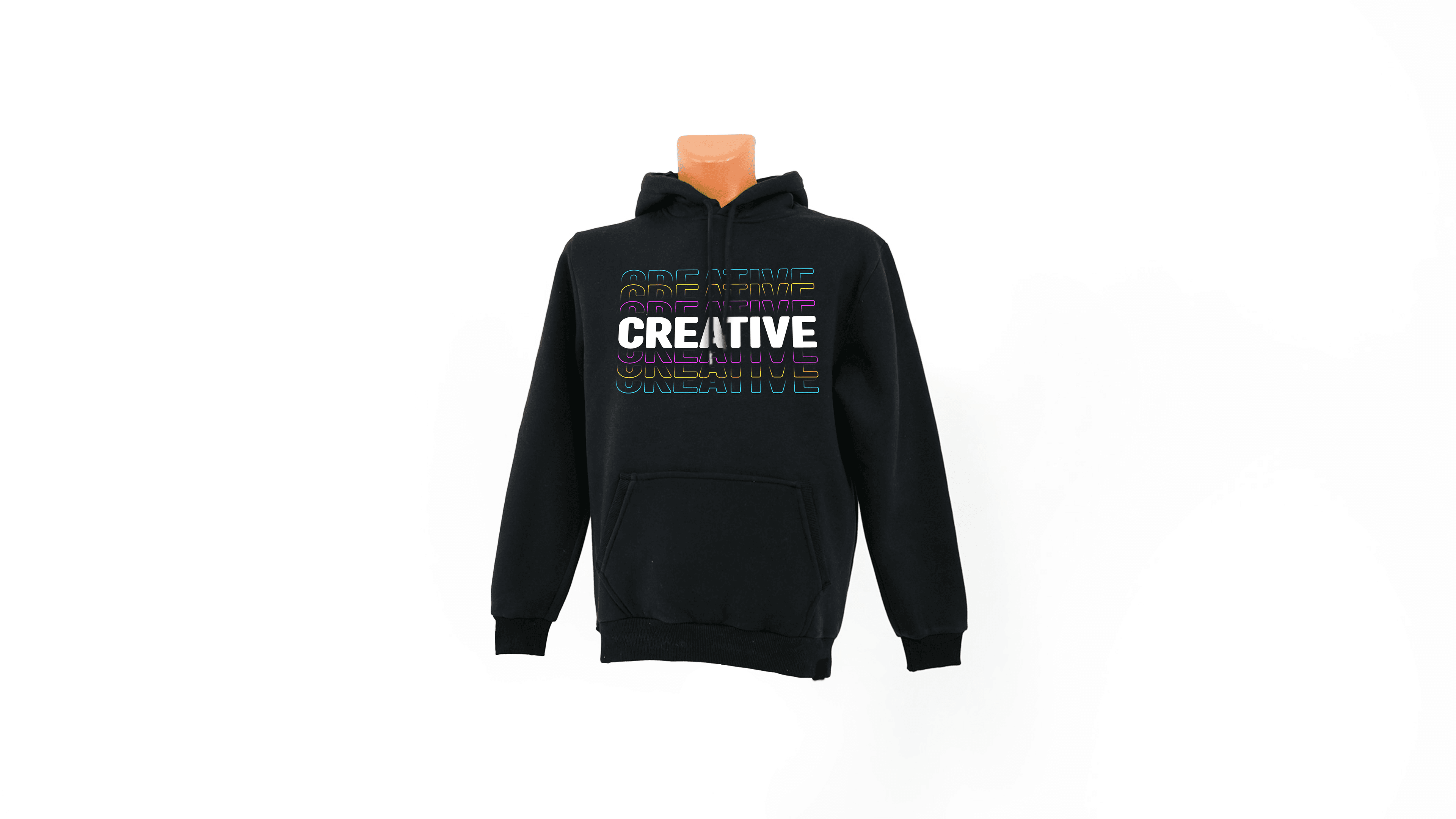 Creative baskılı Sweatshirt - Siyah