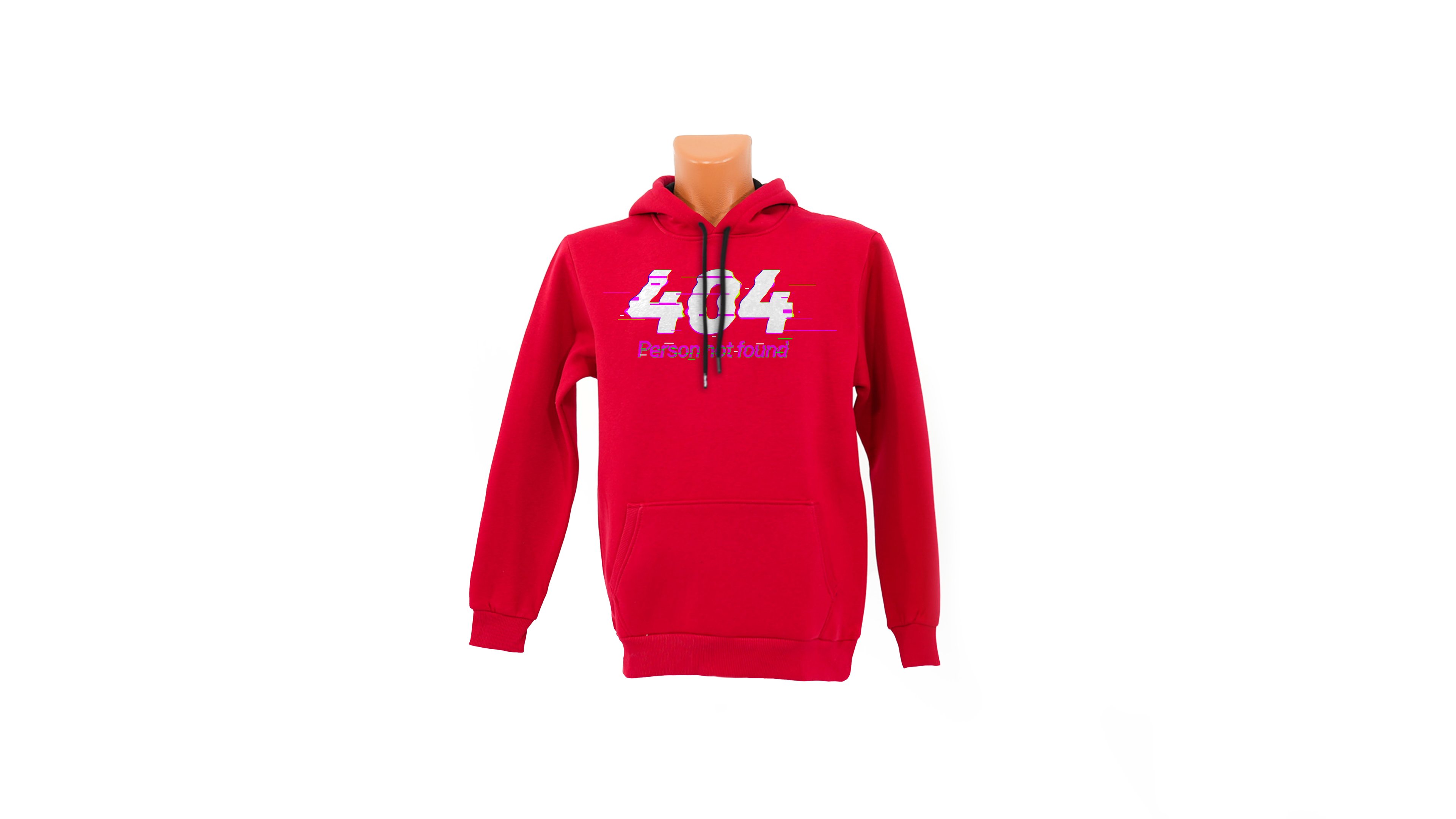 404 Hatası baskılı Sweatshirt - Kırmızı