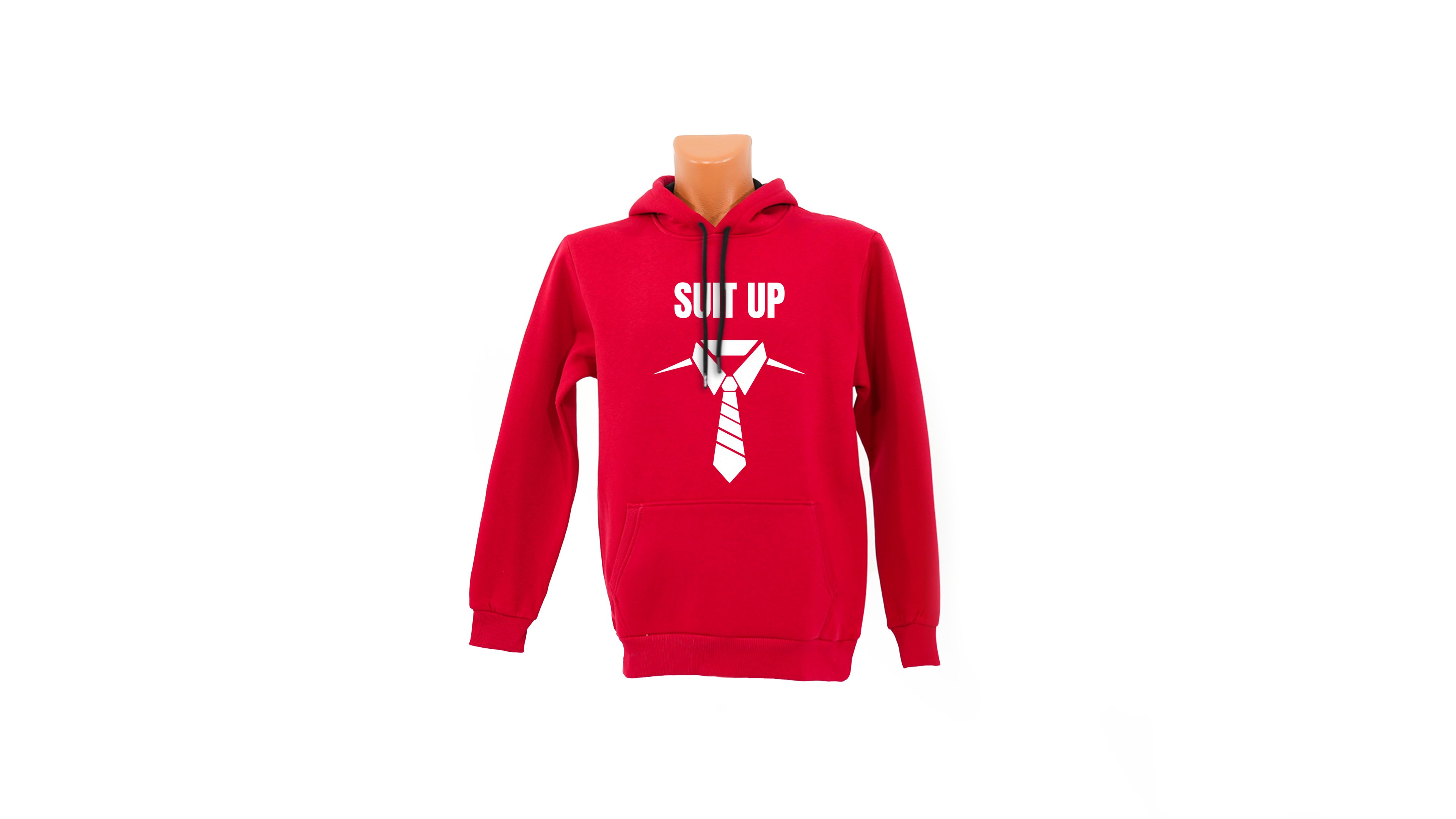 Suit Up baskılı Sweatshirt - Kırmızı