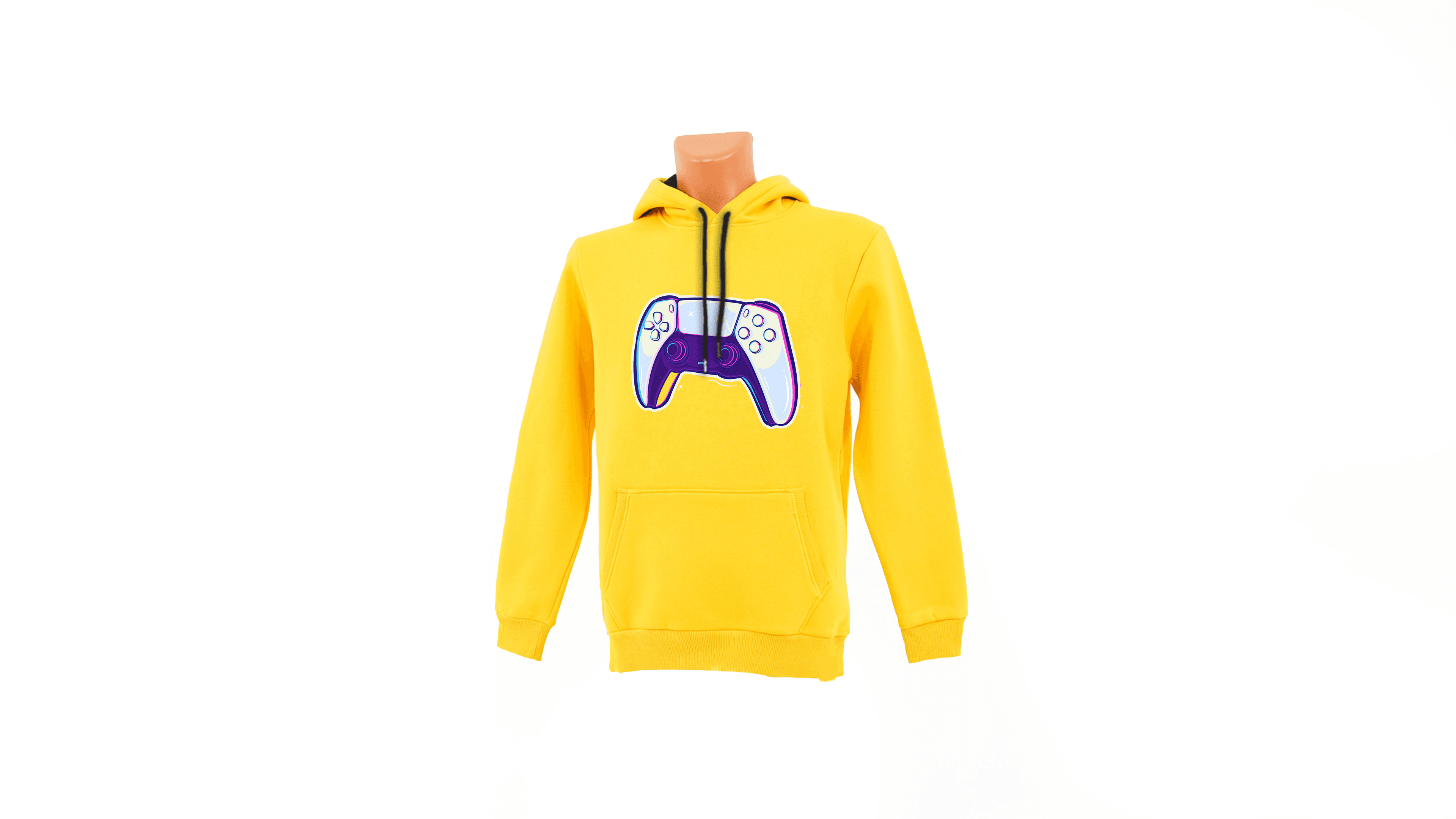 Gamepad baskılı Sweatshirt - Sarı