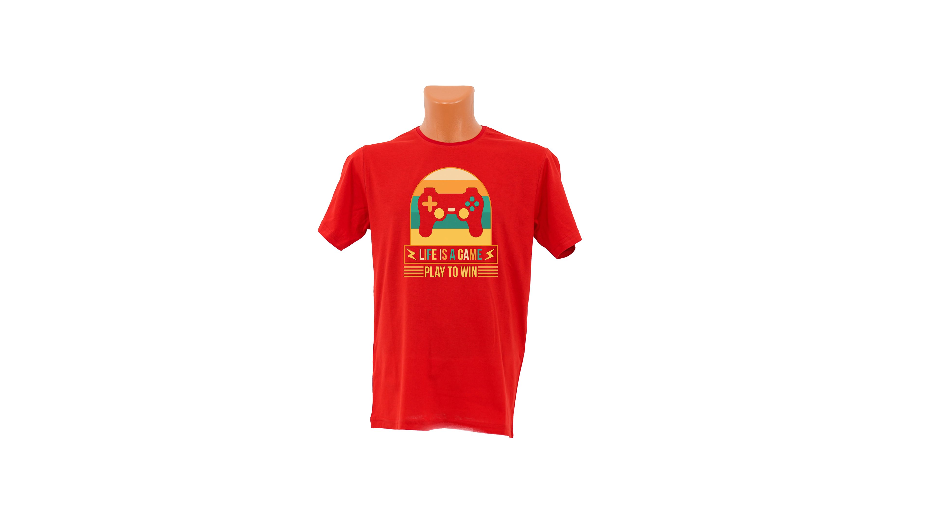 Game On, Life On T-shirt - Red