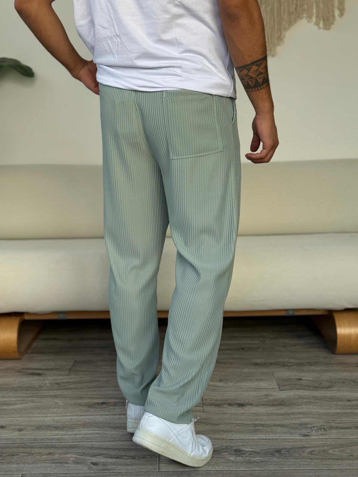 Fitilli Alt Jogger Eşofman  - Mint Yeşili