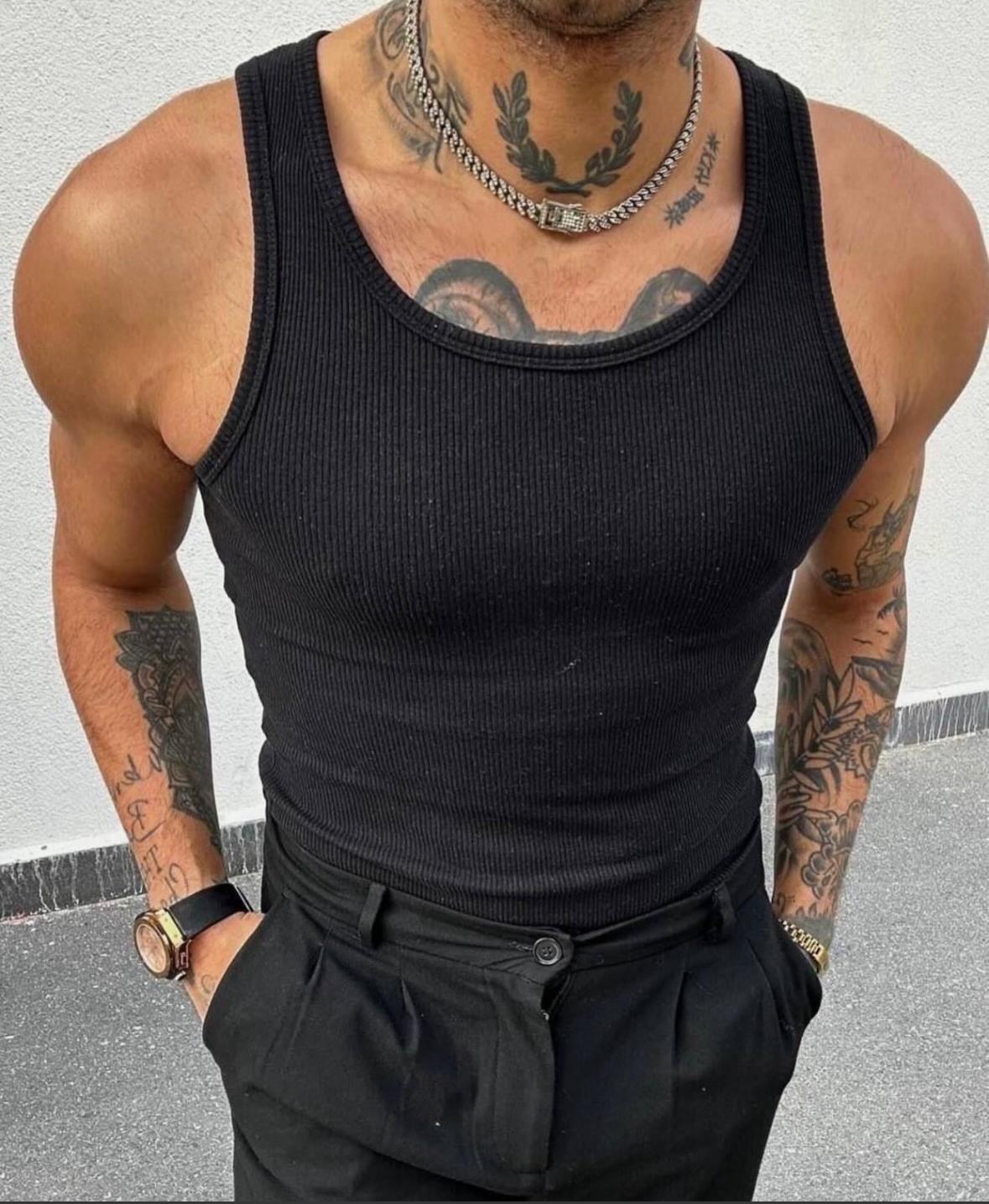 Fitilli Spor Atlet  Siyah