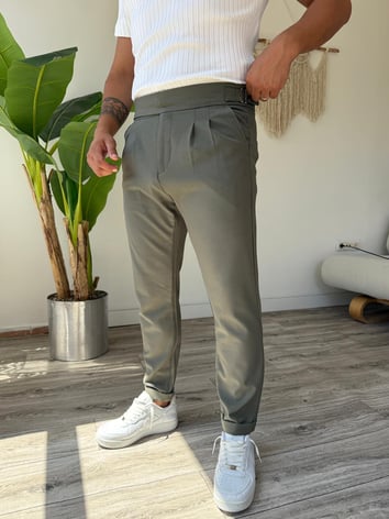 Harvest Duble Paça Kumaş Pantolon - Haki