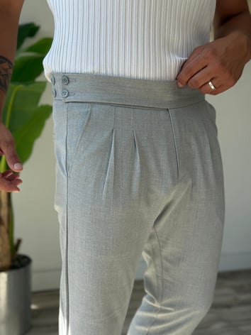 Harvest Duble Paça Kumaş Pantolon - Gri