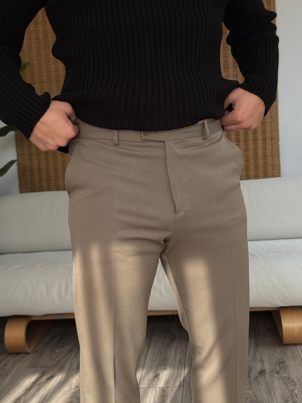 Premium Regular Kalıp Kumaş Pantolon - Çağla Yeşili