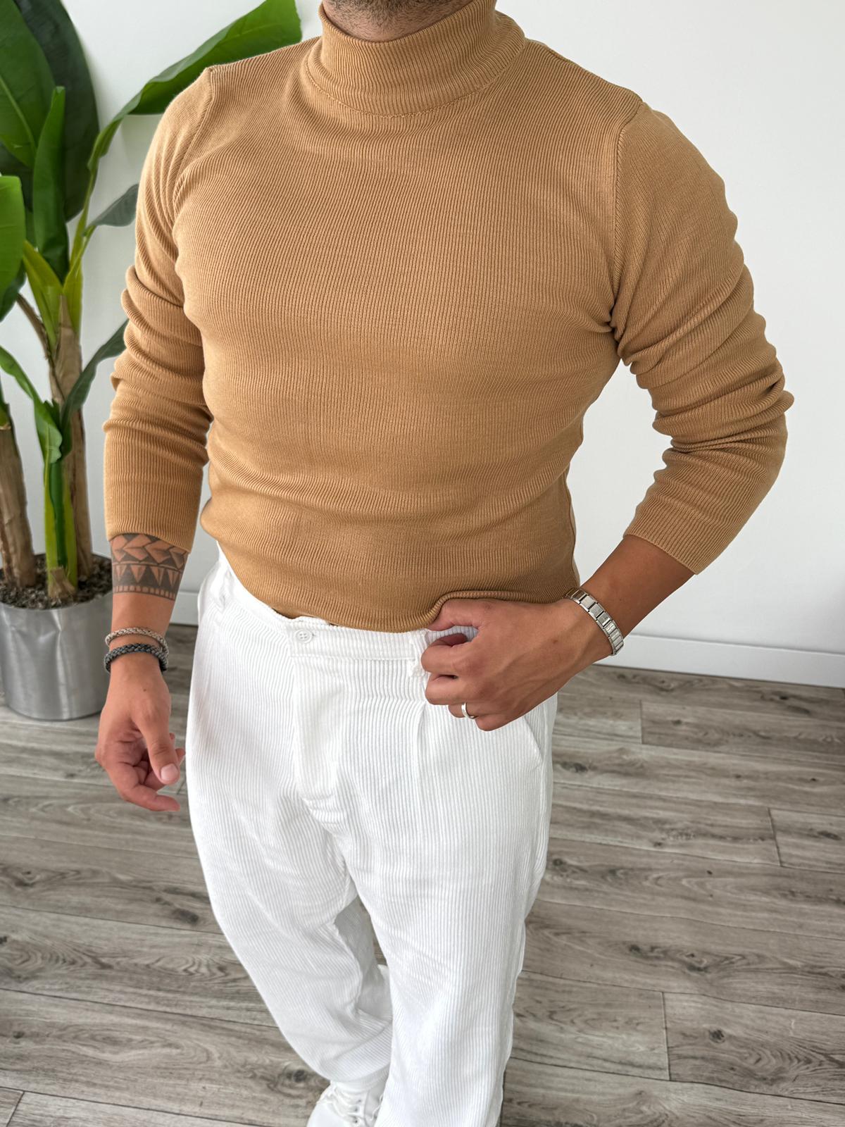 Yarım Balıkçı Örme Triko Kazak 