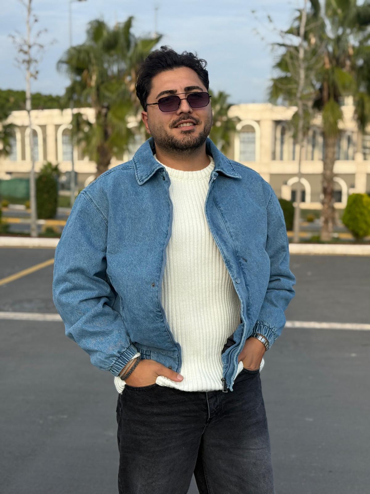 Oversize Denim Ceket - Mavi