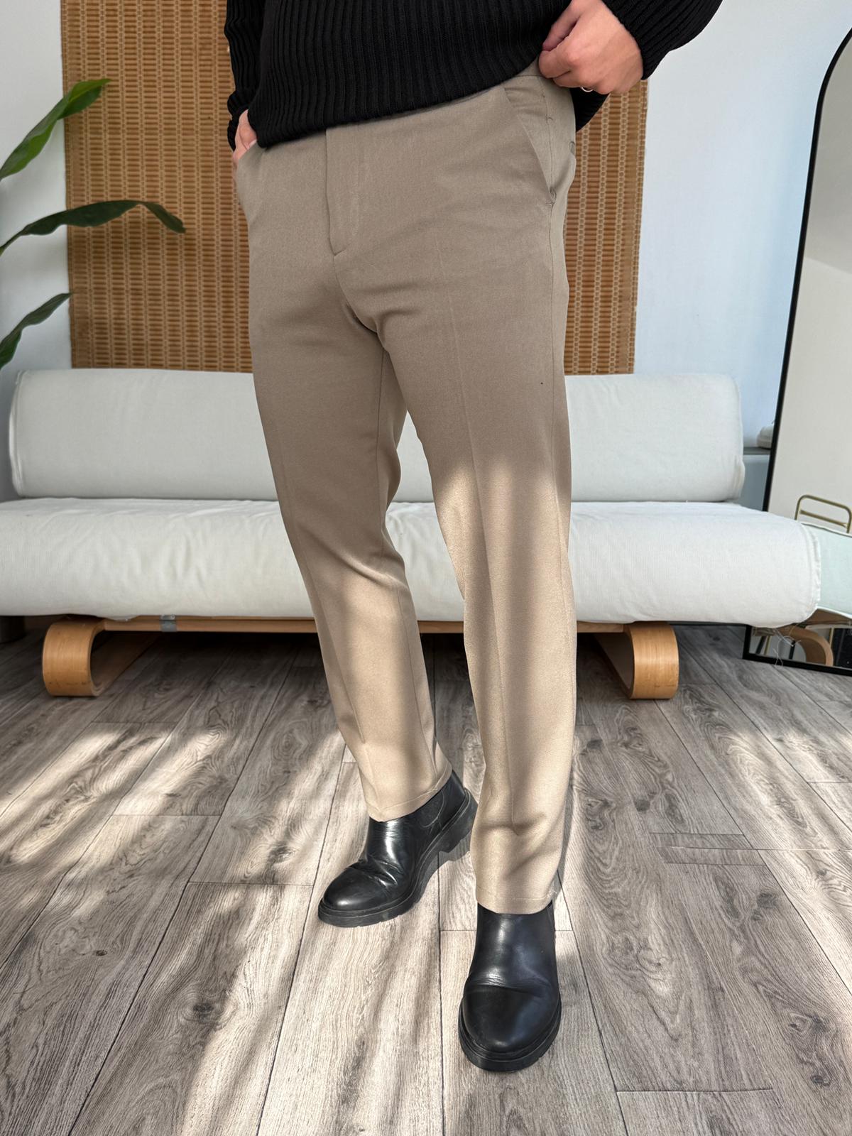 Premium Regular Kalıp Kumaş Pantolon - Çağla Yeşili