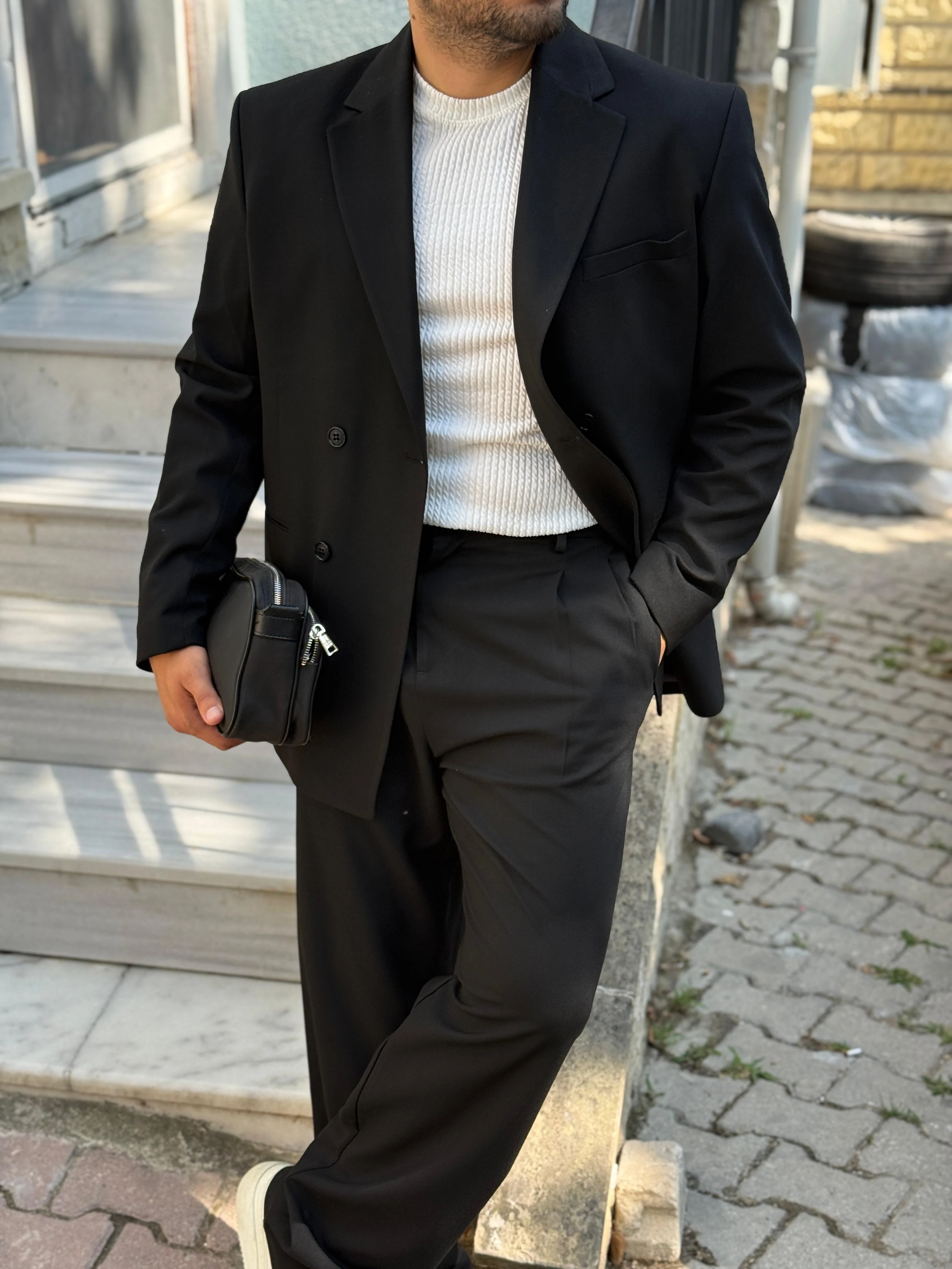 Oversize Takım Elbise Siyah