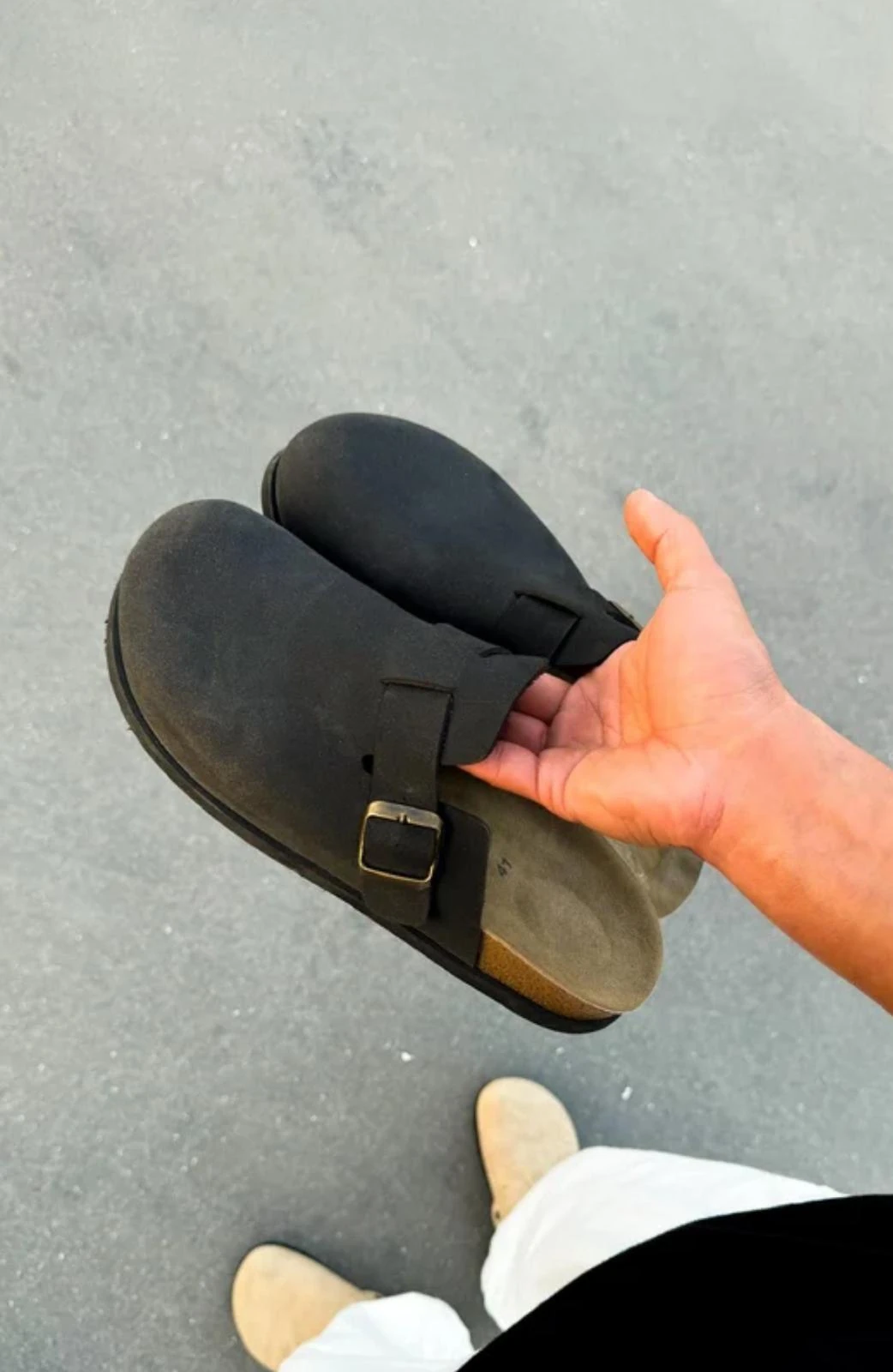 Clax Erkek Deri Ön Kapalı Terlik - Siyah