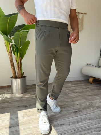 Harvest Duble Paça Kumaş Pantolon - Haki