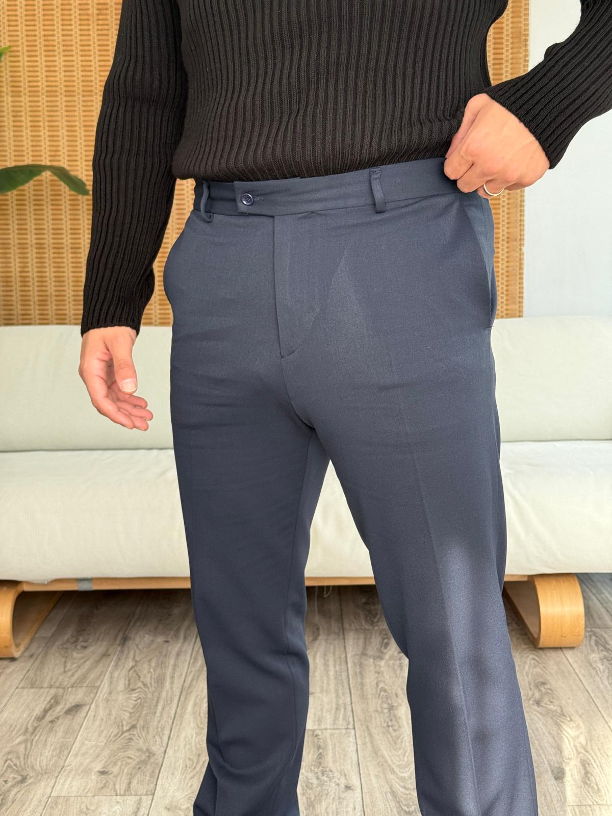 Premium Regular Kalıp Kumaş Pantolon - Lacivert