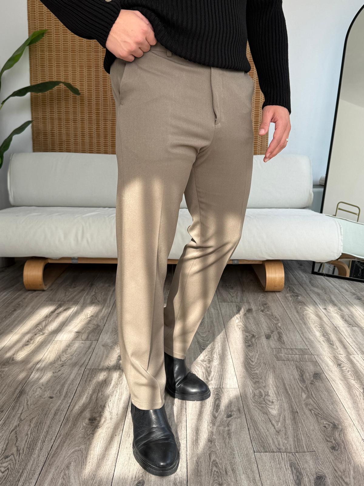 Premium Regular Kalıp Kumaş Pantolon - Çağla Yeşili