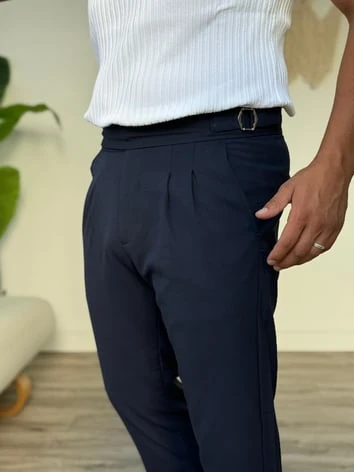 Harvest Duble Paça Kumaş Pantolon - Lacivert