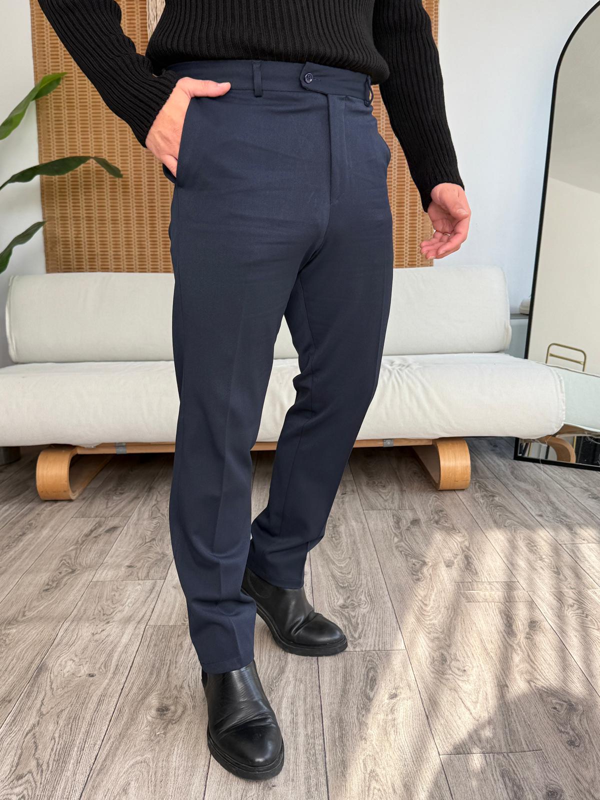 Premium Regular Kalıp Kumaş Pantolon - Lacivert