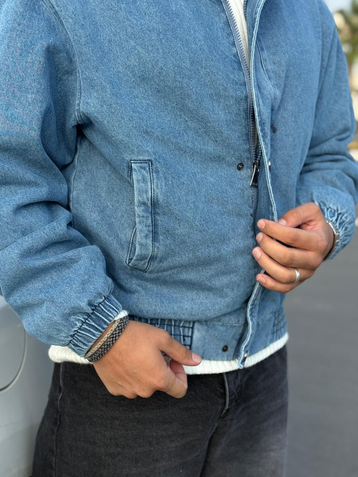 Oversize Denim Ceket - Mavi