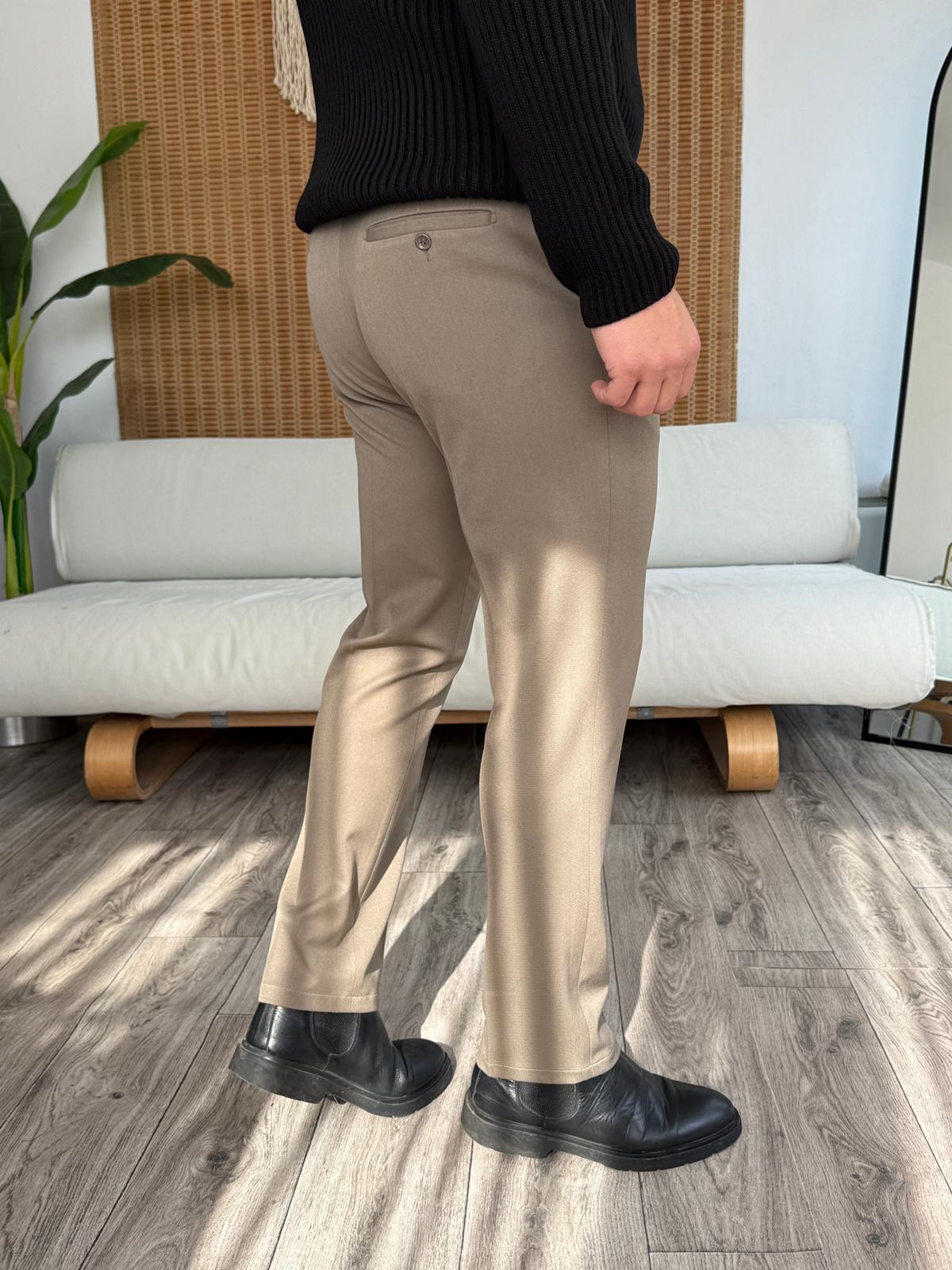 Premium Regular Kalıp Kumaş Pantolon - Çağla Yeşili