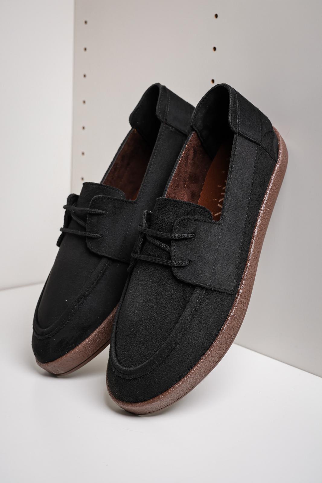 Bağcıklı Süet Loafer Günlük Casual Ayakkabı 