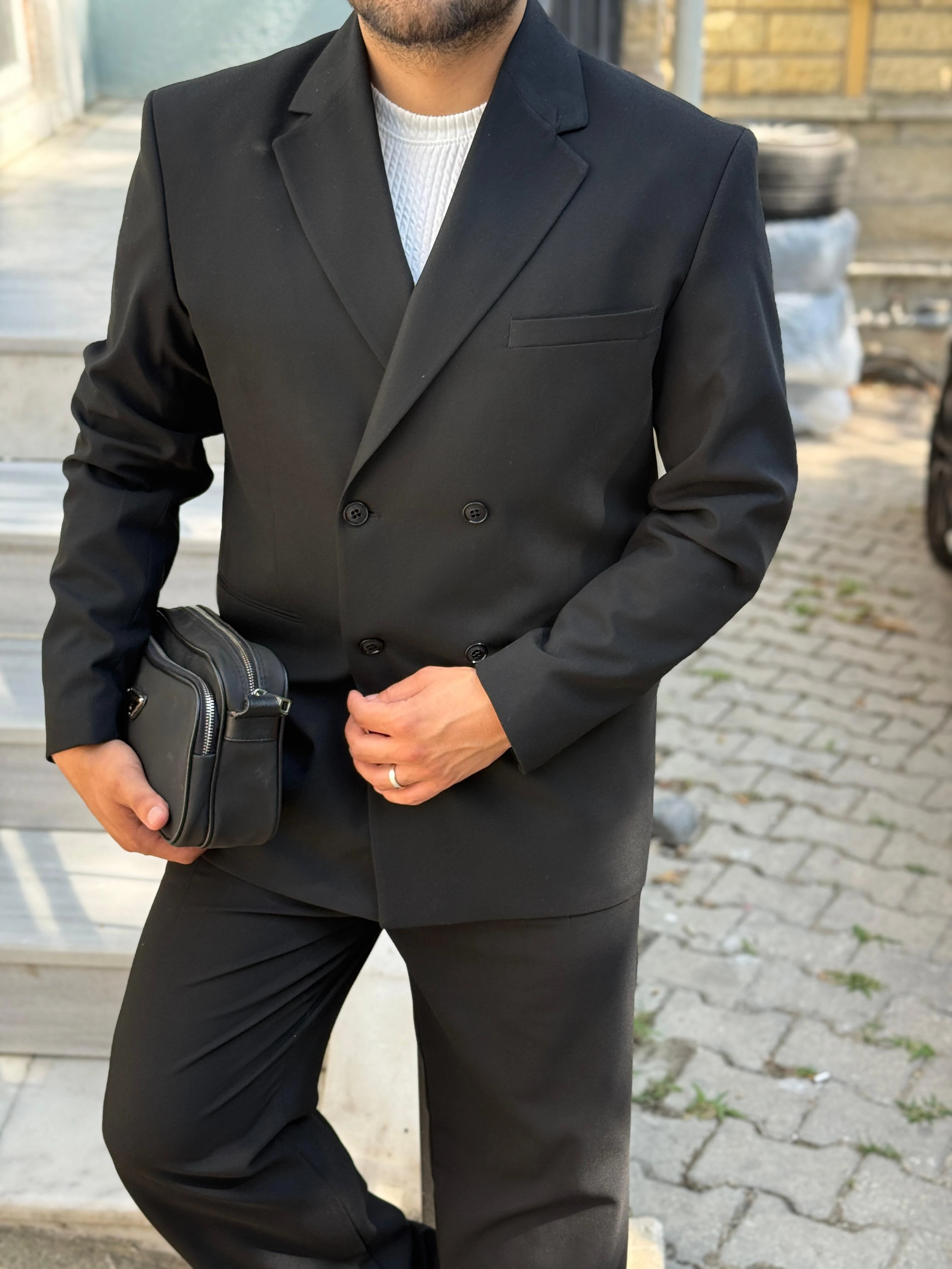 Oversize Takım Elbise Siyah