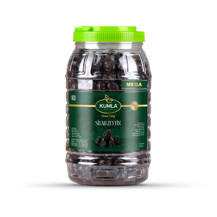 Kumla Zeytincisi Gemlik Salamura Mega Siyah Zeytin 2 kg - PET