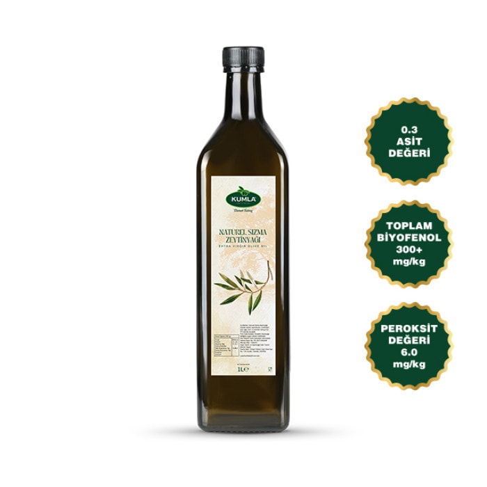 Kumla Zeytincisi Erken Hasat Naturel Sızma Zeytinyağı 1 lt - CAM - YENİ MAHSUL