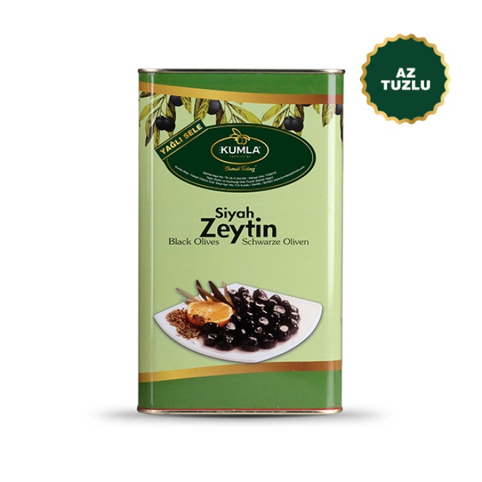 Kumla Yağlı Sele Doğal ev yapımı  Siyah Zeytini 4,5 kg - TENEKE Gemlik'in en lezzetli zeytini..