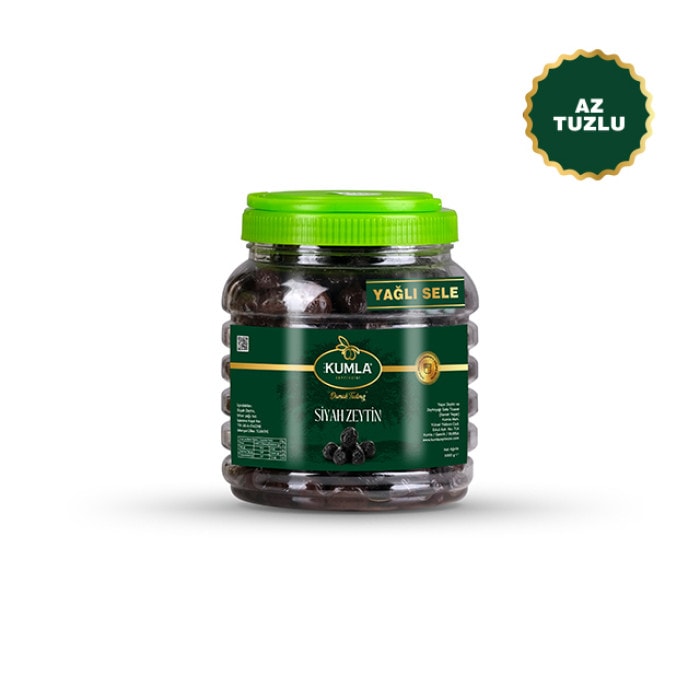 Kumla Zeytincisi Gemlik Yağlı Sele Siyah Zeytin 1 Kg - PET