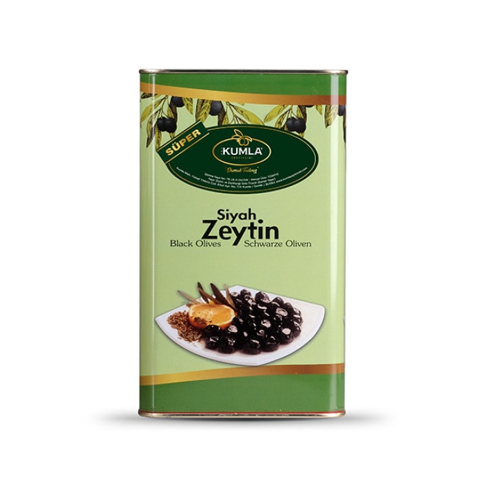 Kumla Zeytincisi  Salamura Gemlik Süper Siyah Zeytin 5 kg - TENEKE