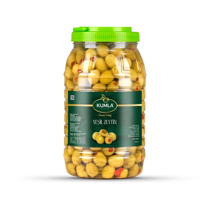 Kumla Zeytincisi Biber Dolgulu Yeşil Zeytin 2 kg - PET