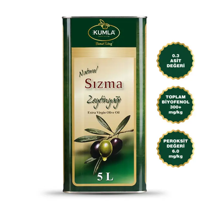 Kumla Zeytincisi Naturel Sızma Zeytinyağı 5 lt TENEKE YENİ MAHSUL