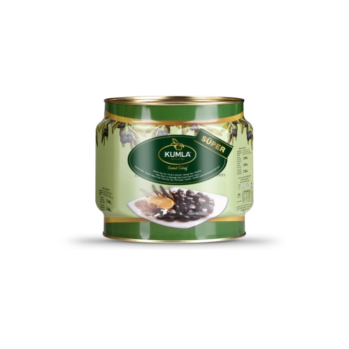 Kumla Zeytincisi Salamura Gemlik Süper Siyah Zeytin  2kg - TENEKE