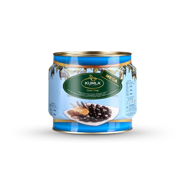 Kumla Zeytincisi Salamura Gemlik Mega Siyah Zeytin  2kg - TENEKE