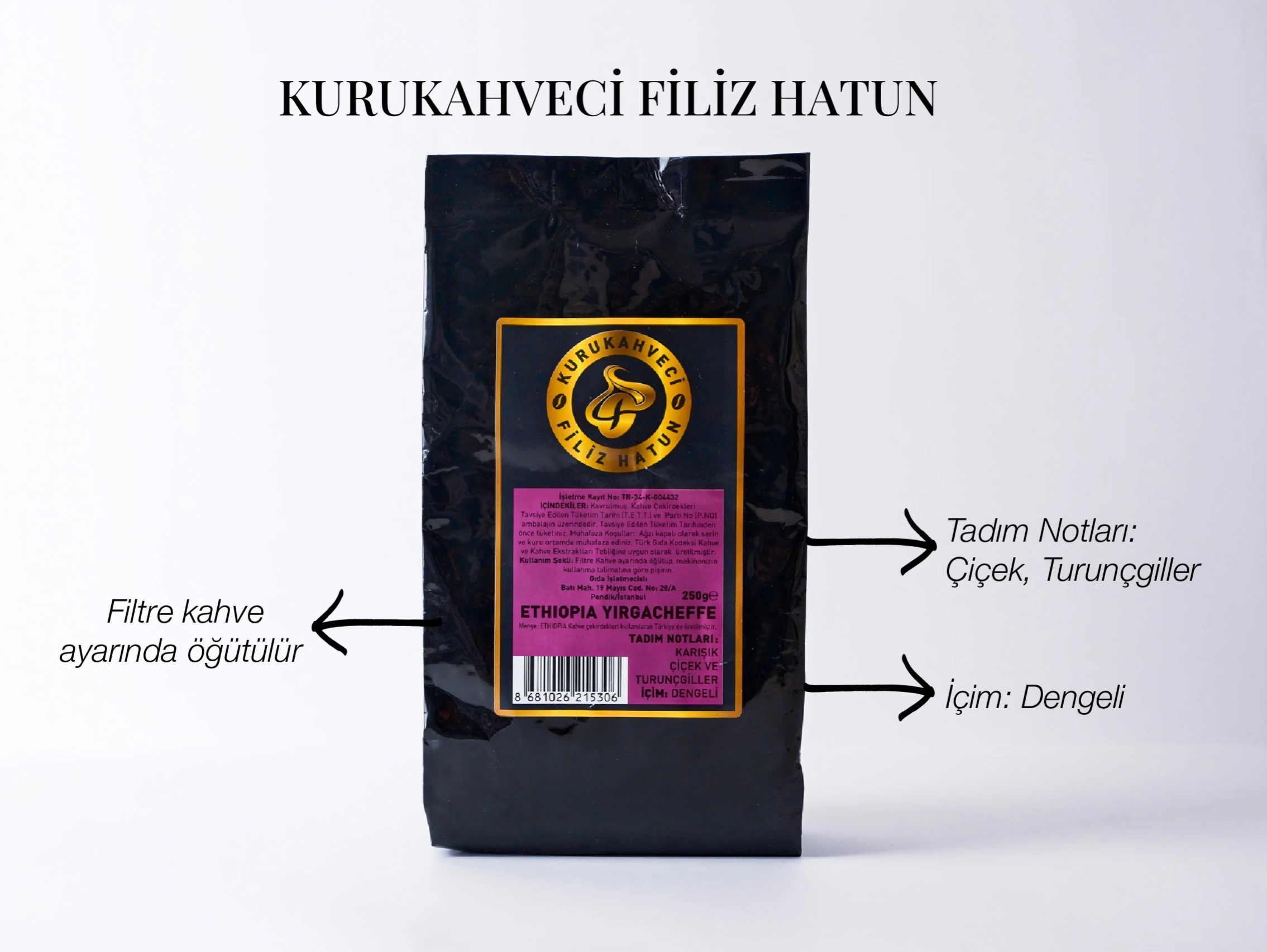 Çekirdek Etiyopya Yirgacheffe Kahvesi