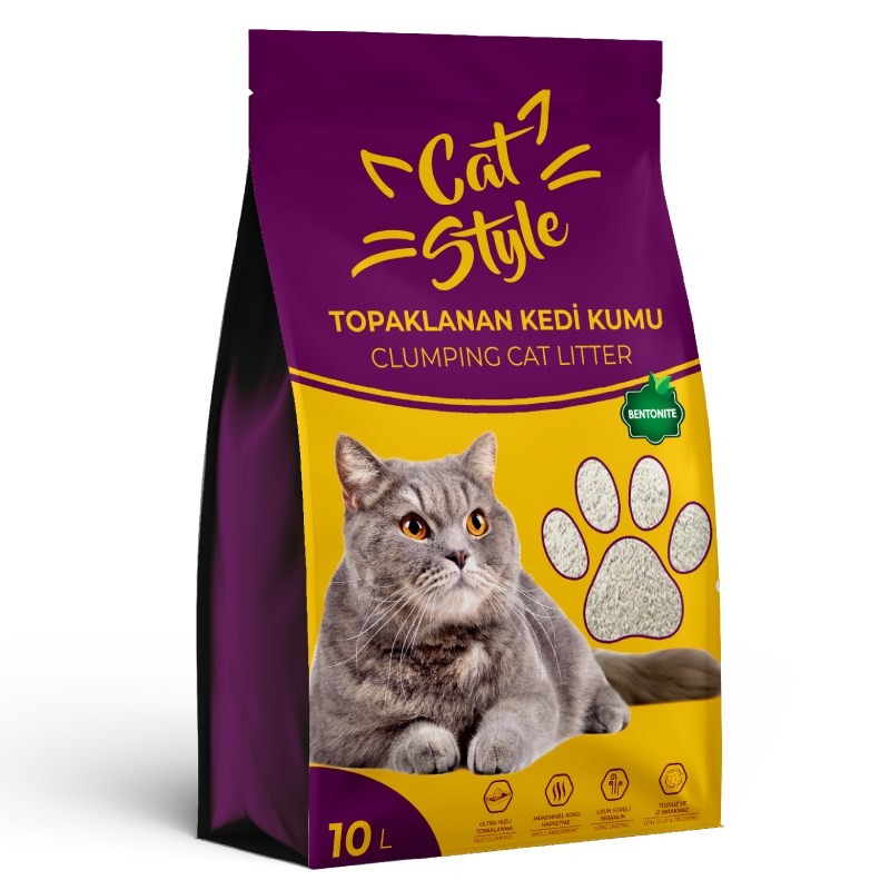 Cat Style Bentonit Topaklanan Kedi Kumu (10 Lt)