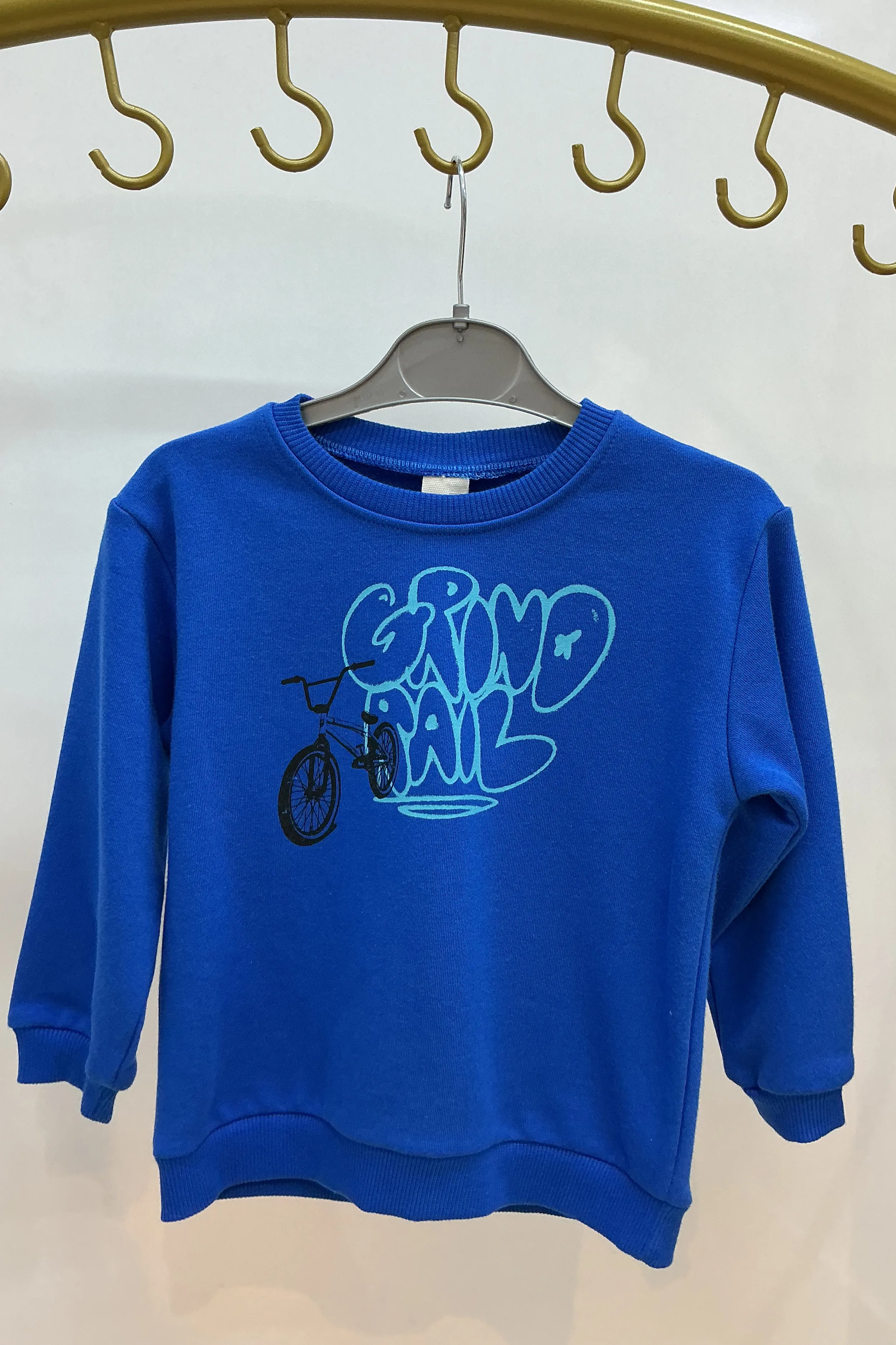 Bisiklet Yaka Önü ve Arkası Baskılı Erkek Eşofman Takımı