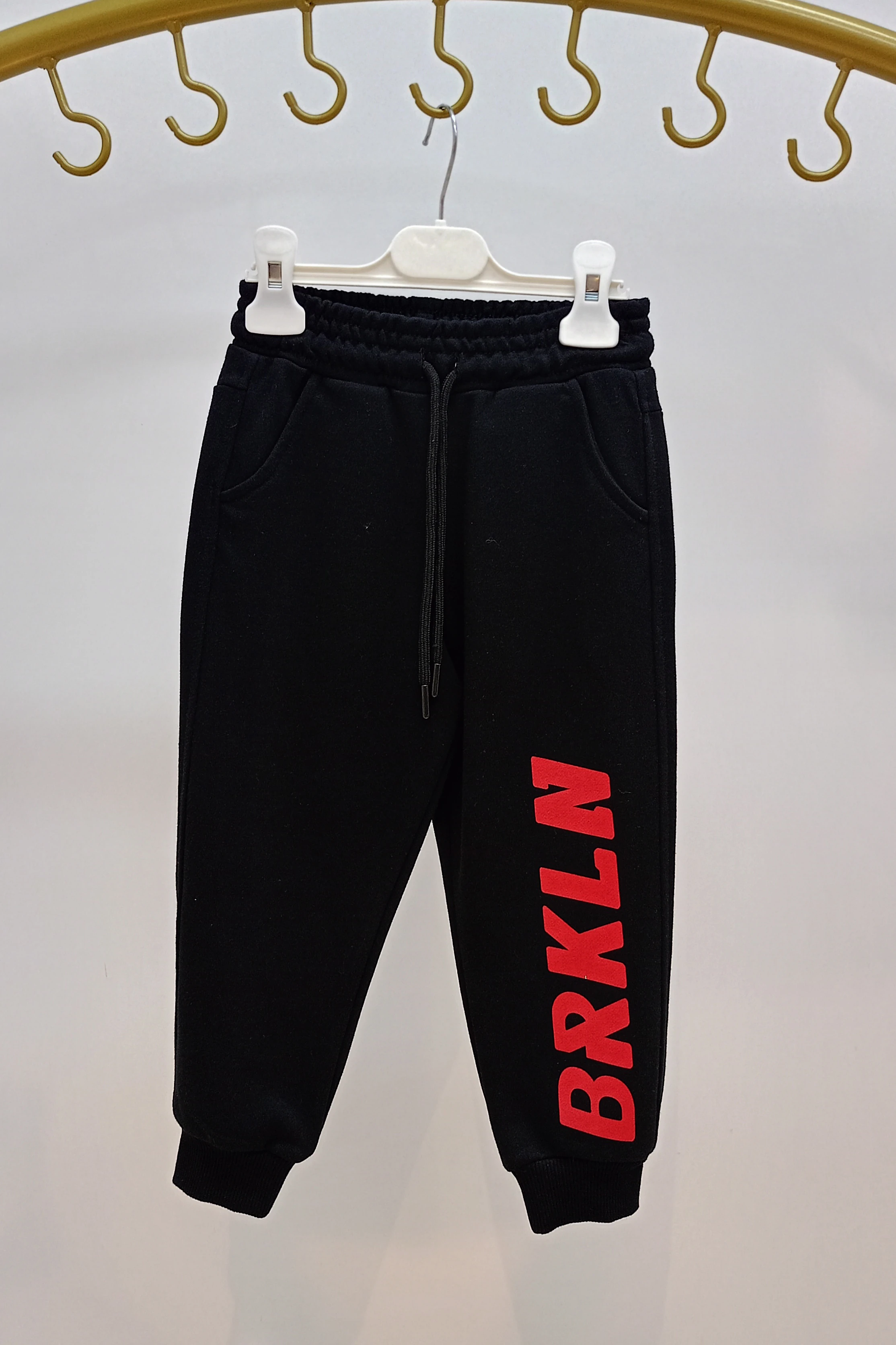 Kanguru Cepli Önü Yazı Detaylı Erkek Eşofman Takımı