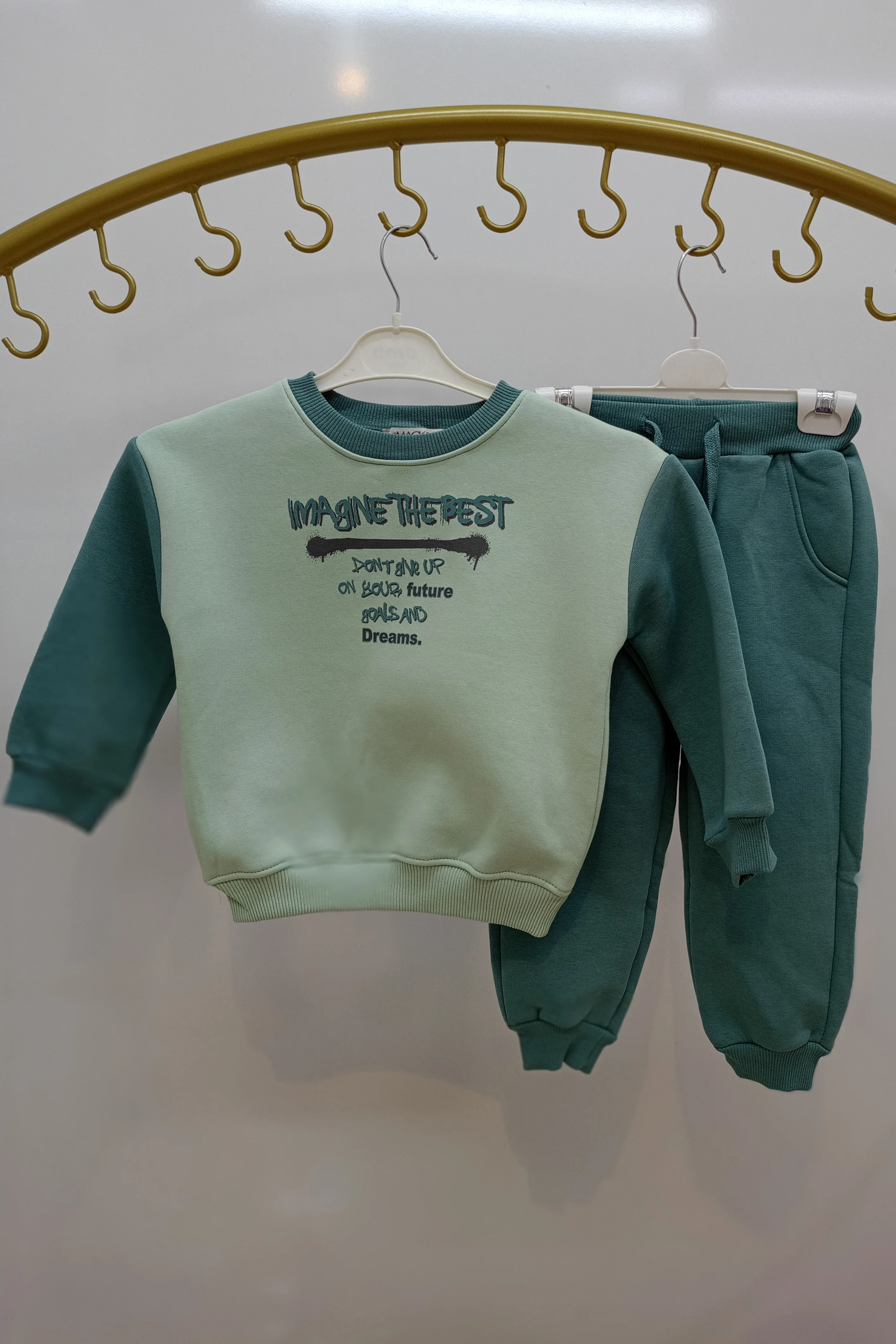 Önü Yazı Baskılı İçi Şardonlu Erkek Eşofman Takımı