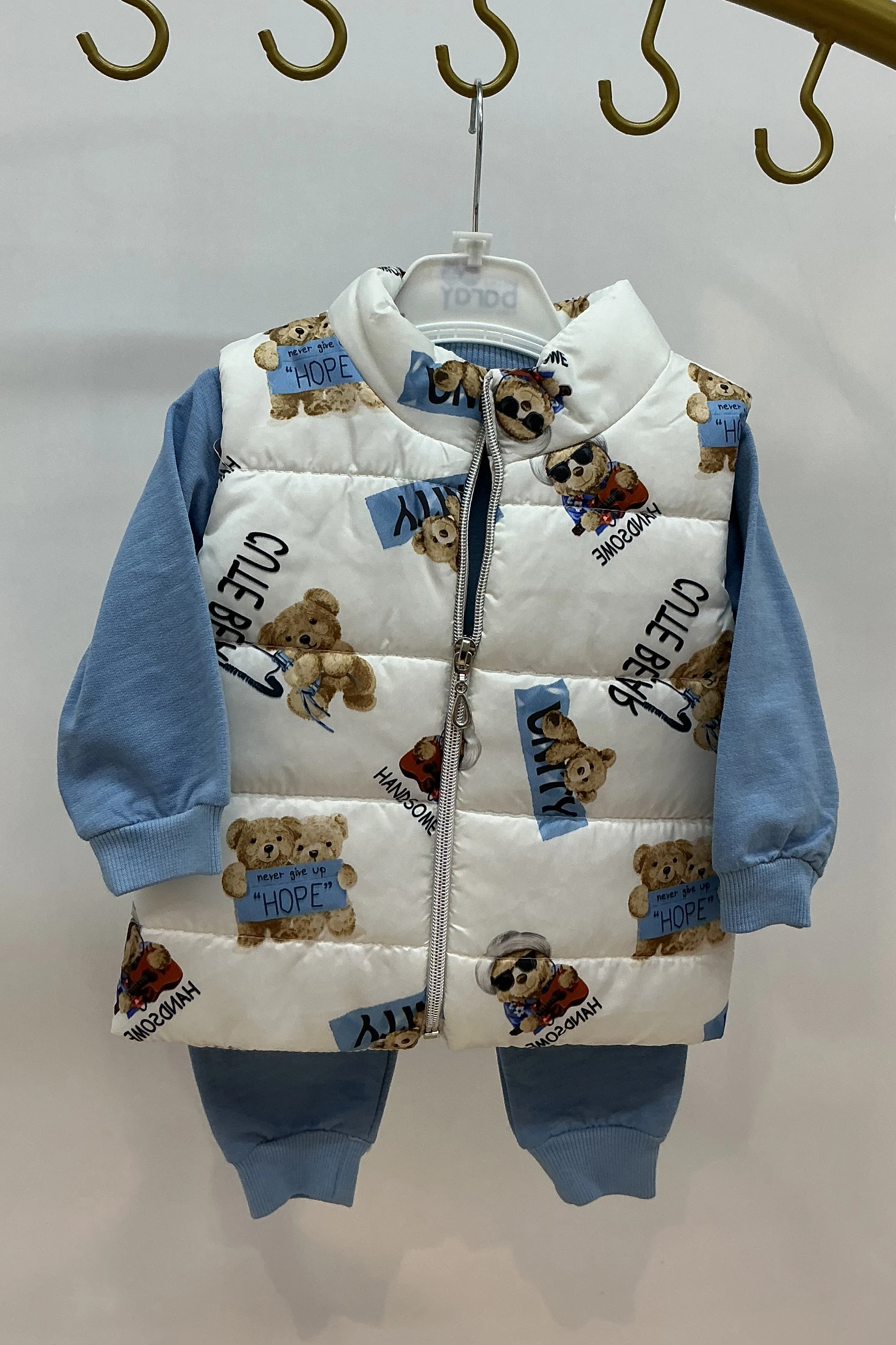 Mikro Ayıcıklı Elyaflı Bebek Takım