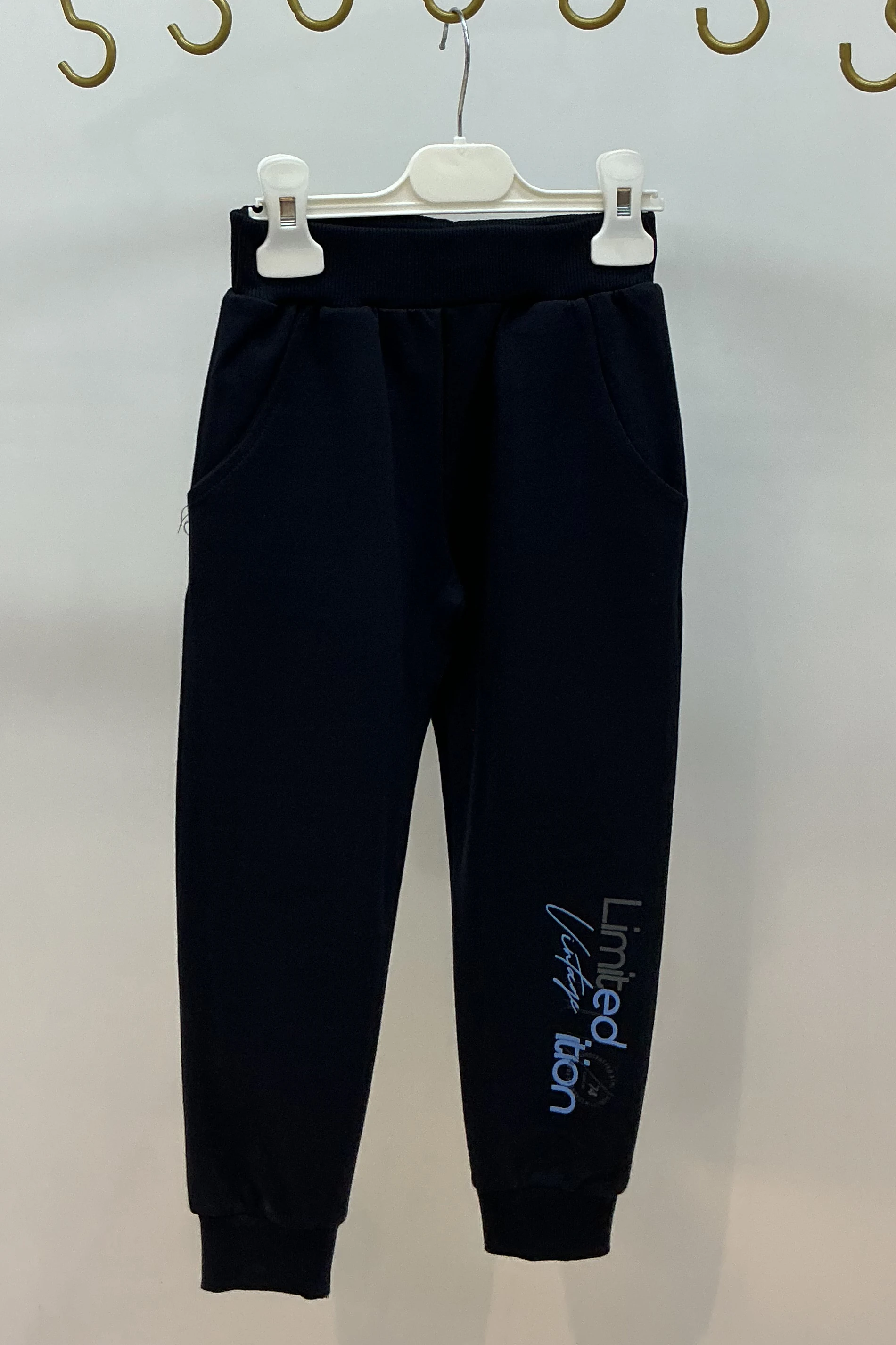 Bisiklet Yaka Önü Yazı Baskılı Erkek Eşofman Takımı 