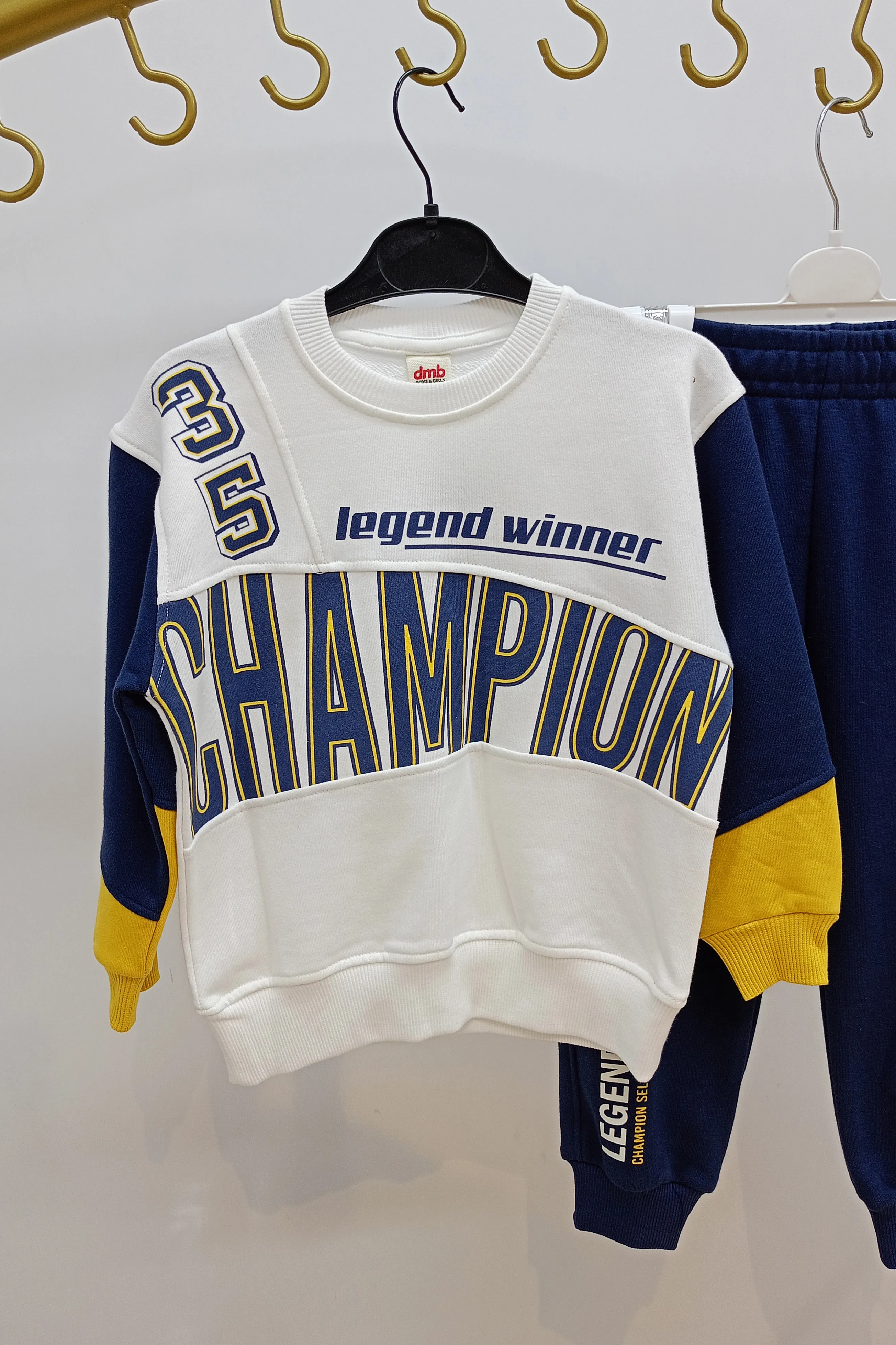 Bisiklet Yaka Champion Yazı Detaylı Erkek Eşofman Takımı