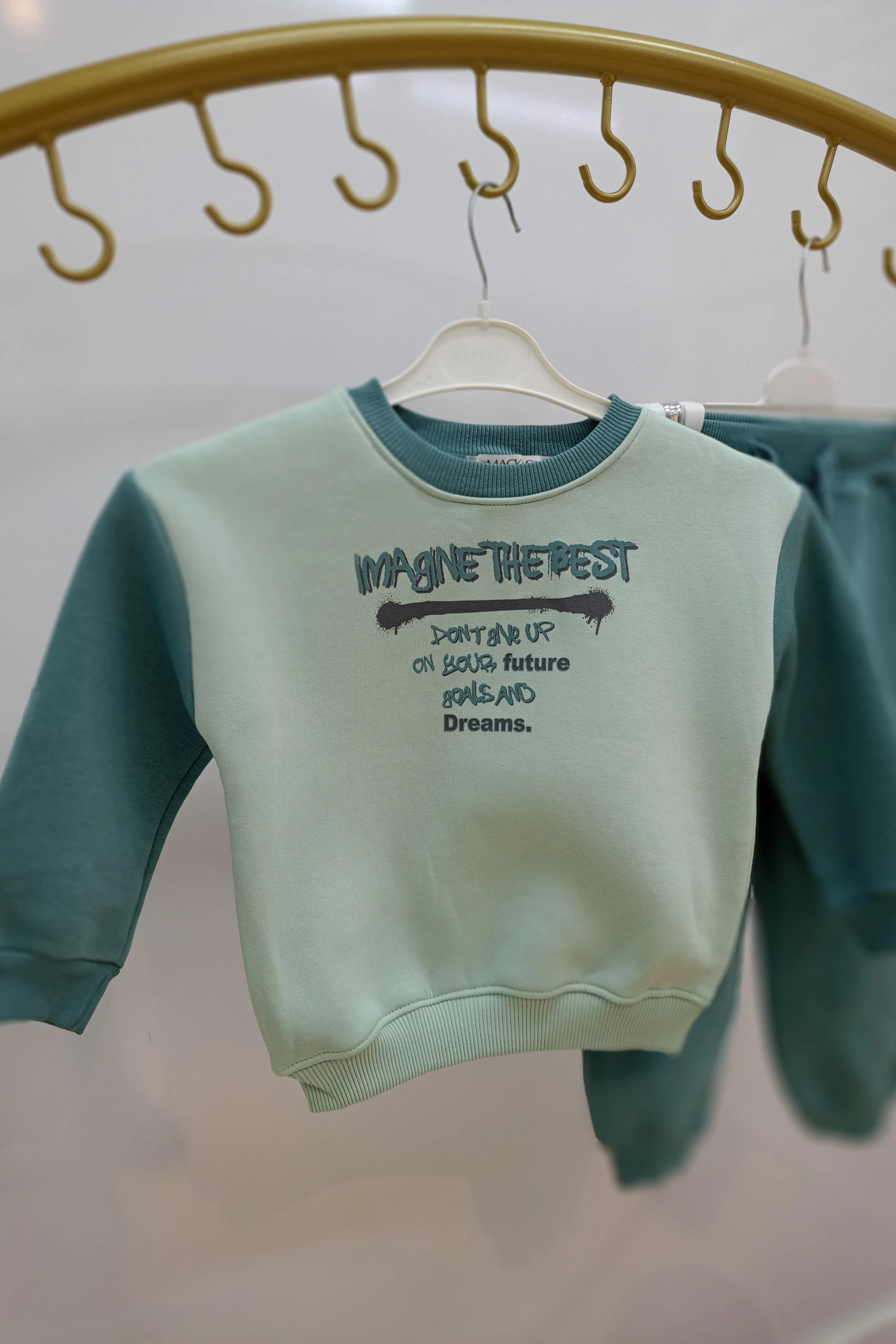 Önü Yazı Baskılı İçi Şardonlu Erkek Eşofman Takımı