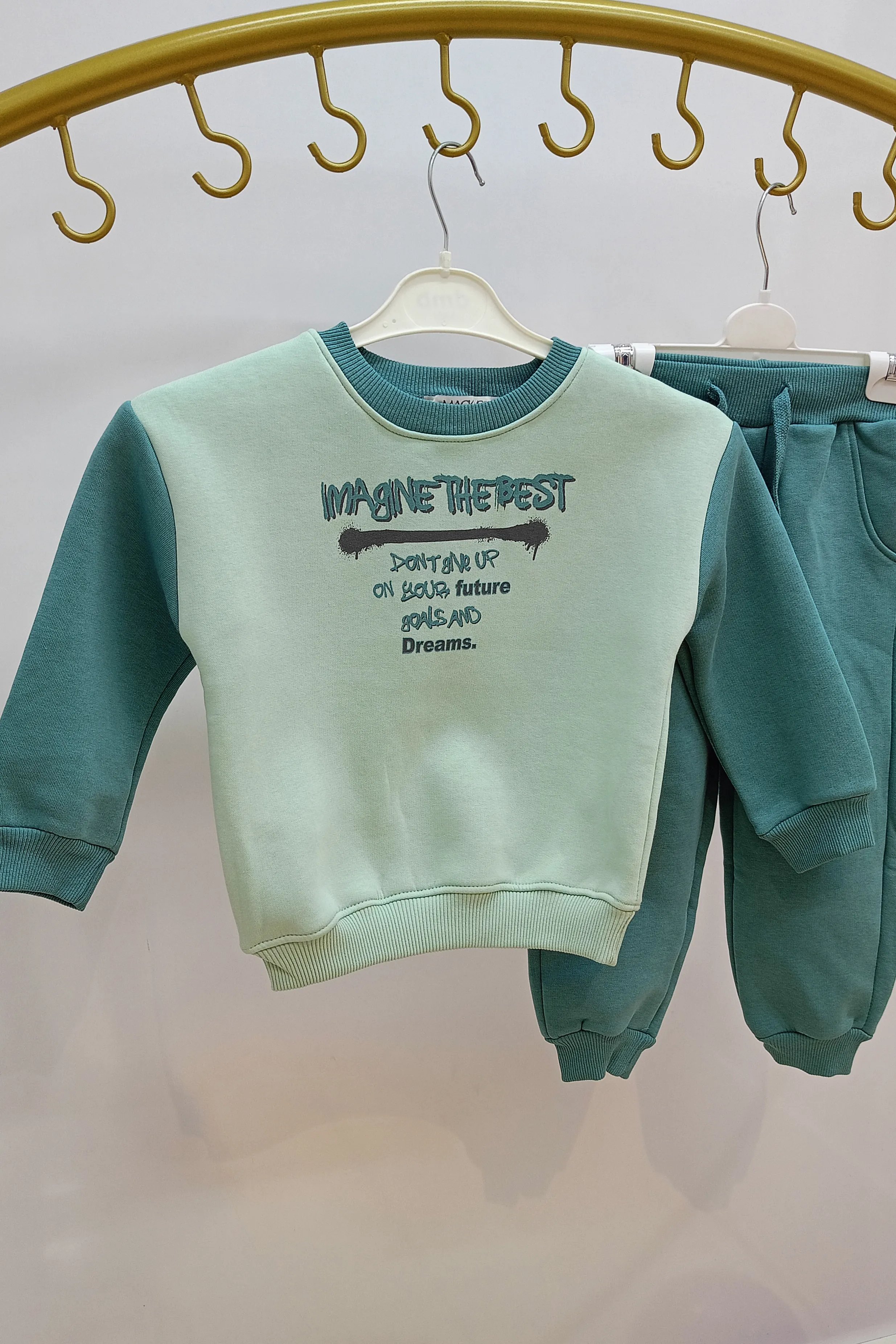 Önü Yazı Baskılı İçi Şardonlu Erkek Eşofman Takımı