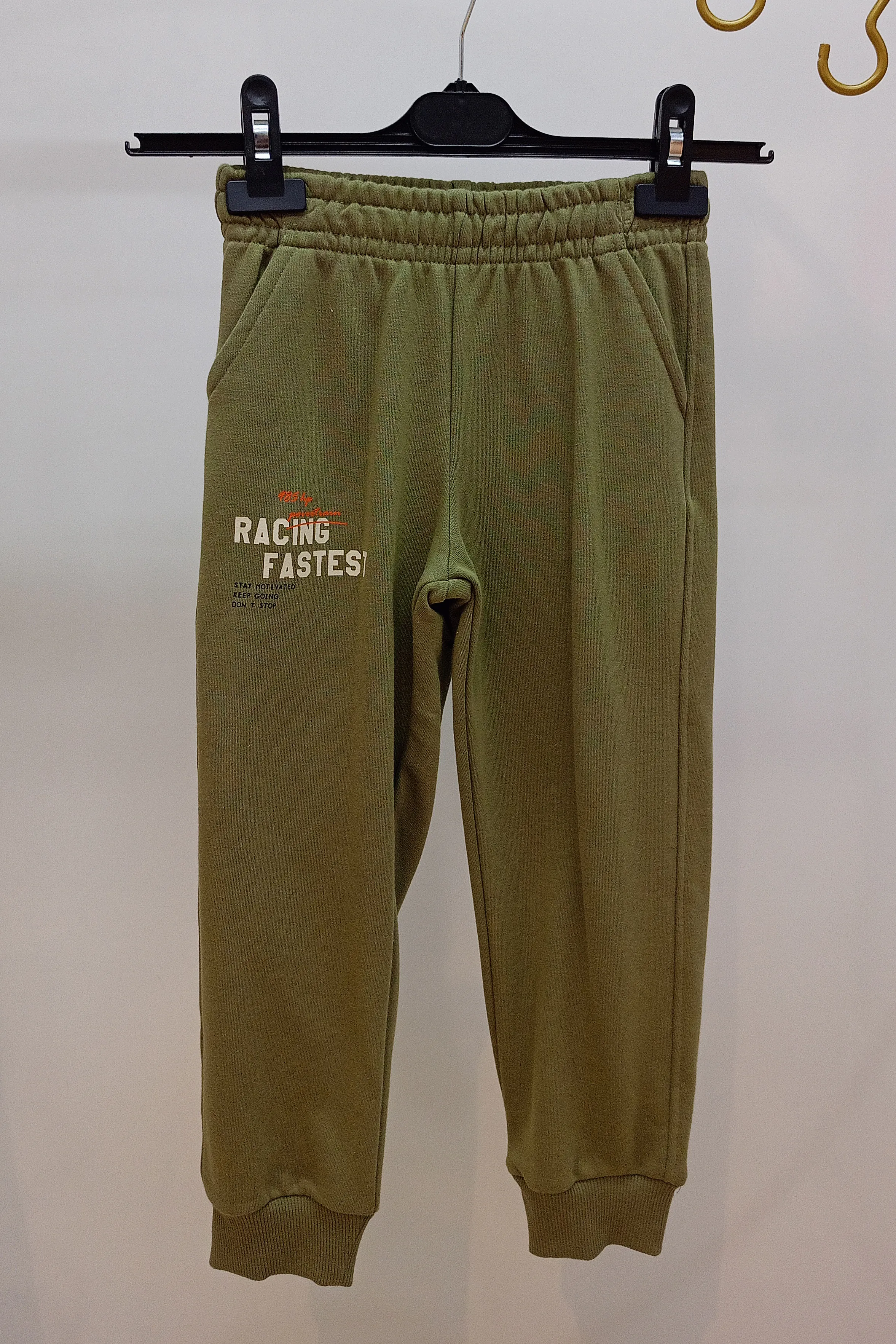 Bisiklet Yaka Önü Yazı Baskılı Erkek Eşofman Takımı 